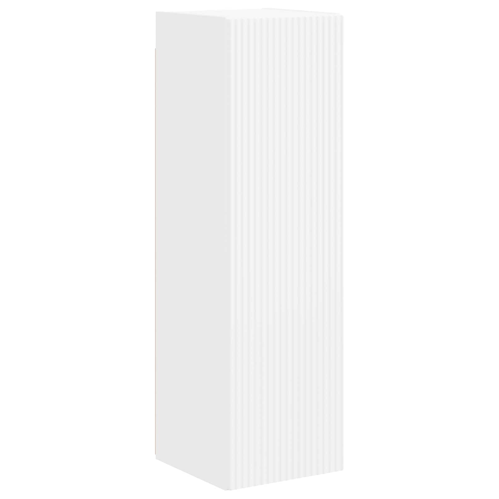 Tv-meubelset Wandgemonteerd 4 pcs Wit Bewerkt hout is nu te koop bij PeponiXL, paradijselijk wonen!