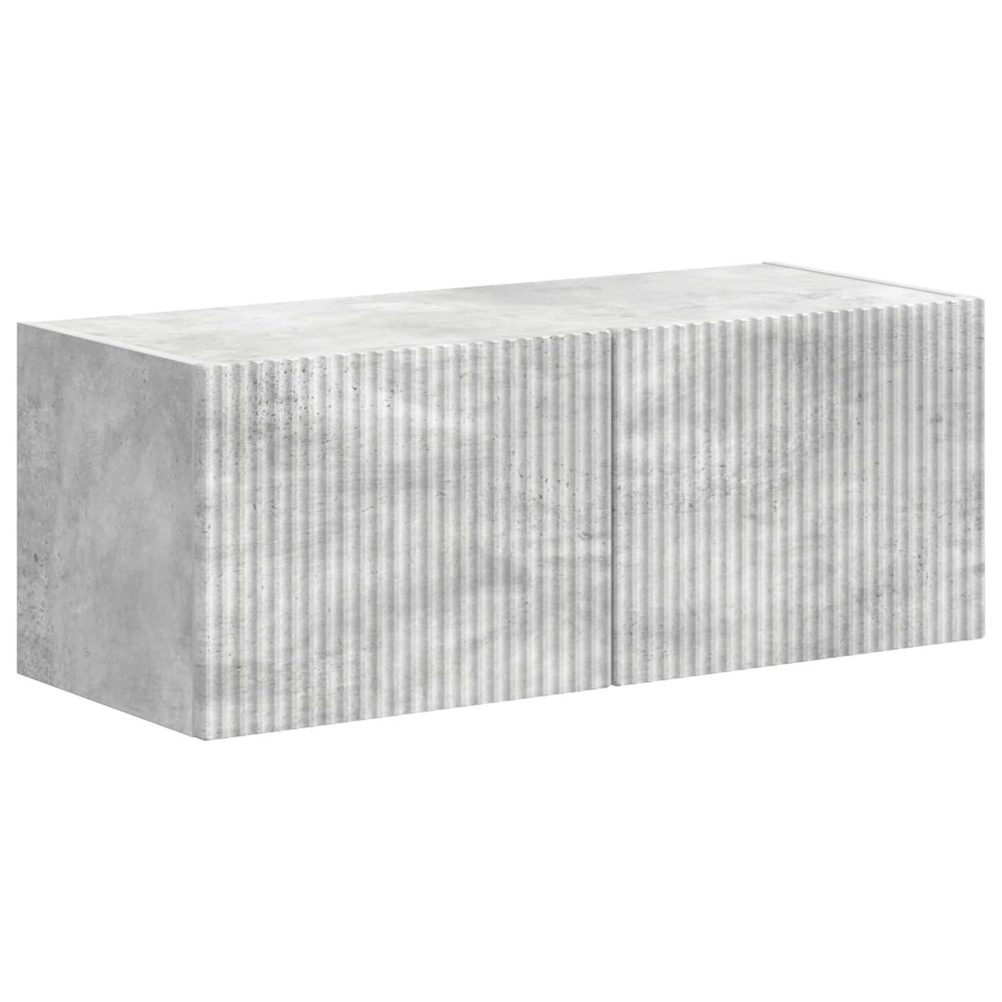 Tv-meubelset Wandgemonteerd 4 pcs Beton Grijs Bewerkt hout is nu te koop bij PeponiXL, paradijselijk wonen!