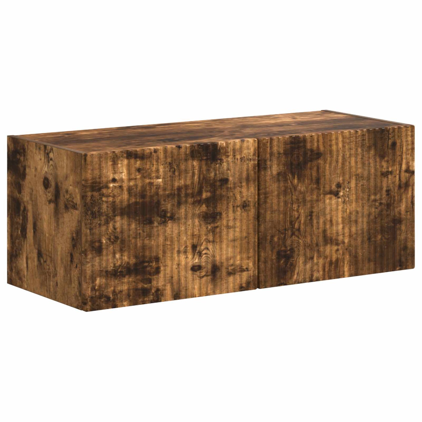 Tv-meubelset Wandgemonteerd 4 pcs Gerookt eiken Bewerkt hout is nu te koop bij PeponiXL, paradijselijk wonen!