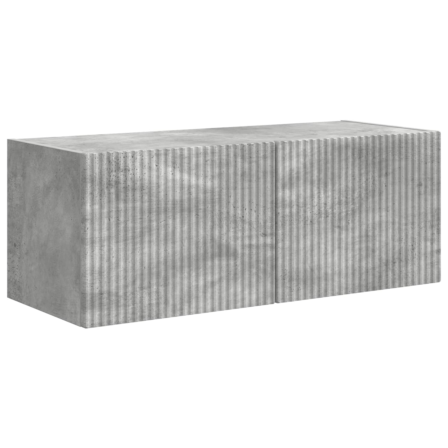 Tv-meubelset Wandgemonteerd 3 pcs Beton Grijs Bewerkt hout is nu te koop bij PeponiXL, paradijselijk wonen!