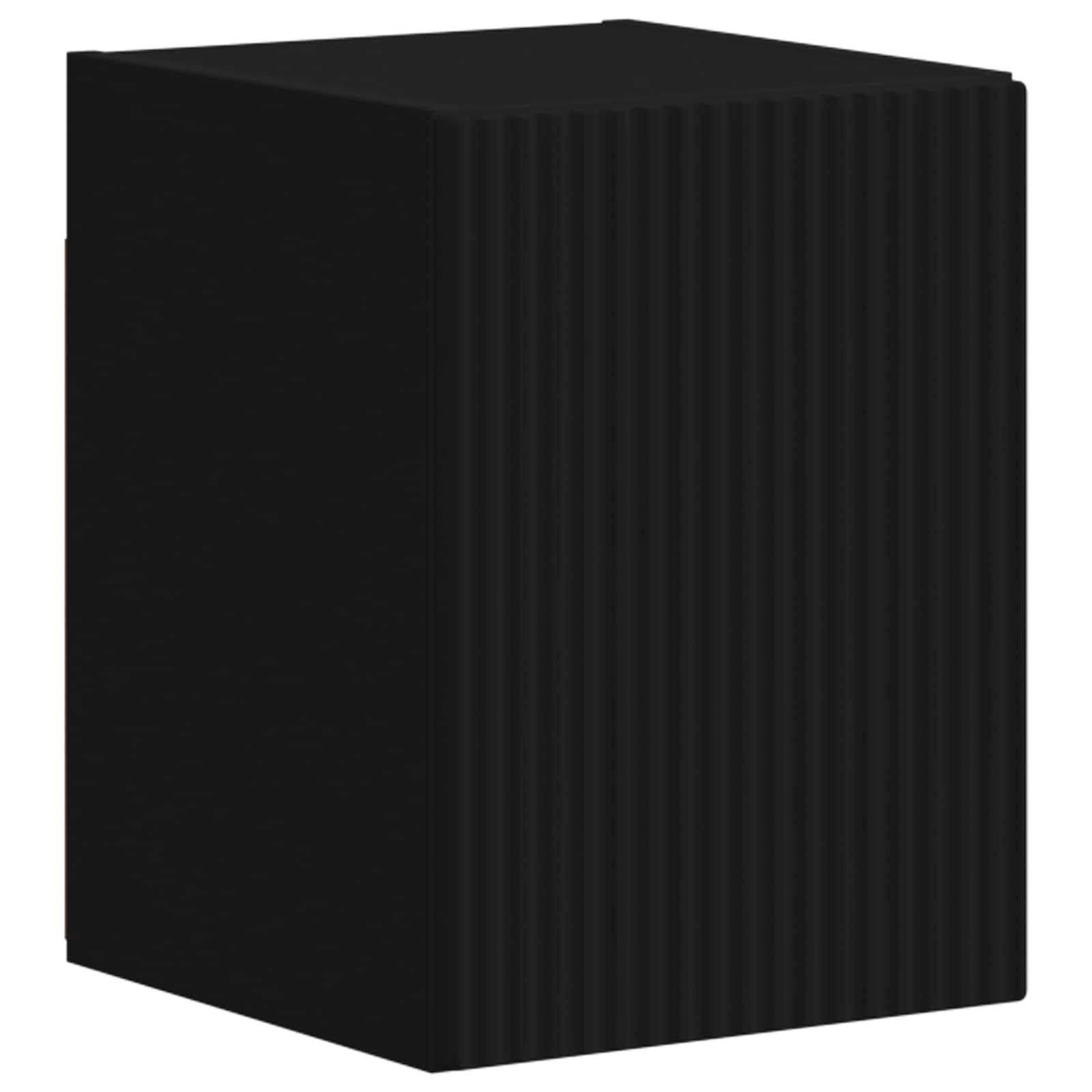 Tv-meubelset Wandgemonteerd 4 pcs Zwart Bewerkt hout is nu te koop bij PeponiXL, paradijselijk wonen!