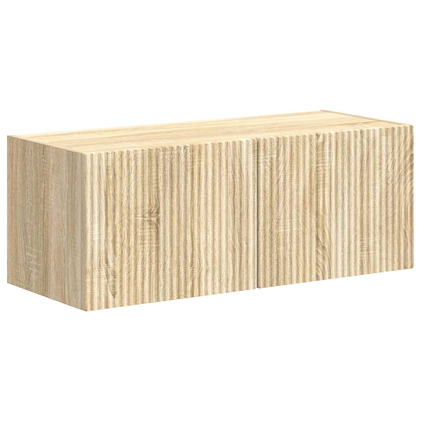 Tv-meubelset Wandgemonteerd 4 pcs Sonoma Eiken Bewerkt hout is nu te koop bij PeponiXL, paradijselijk wonen!