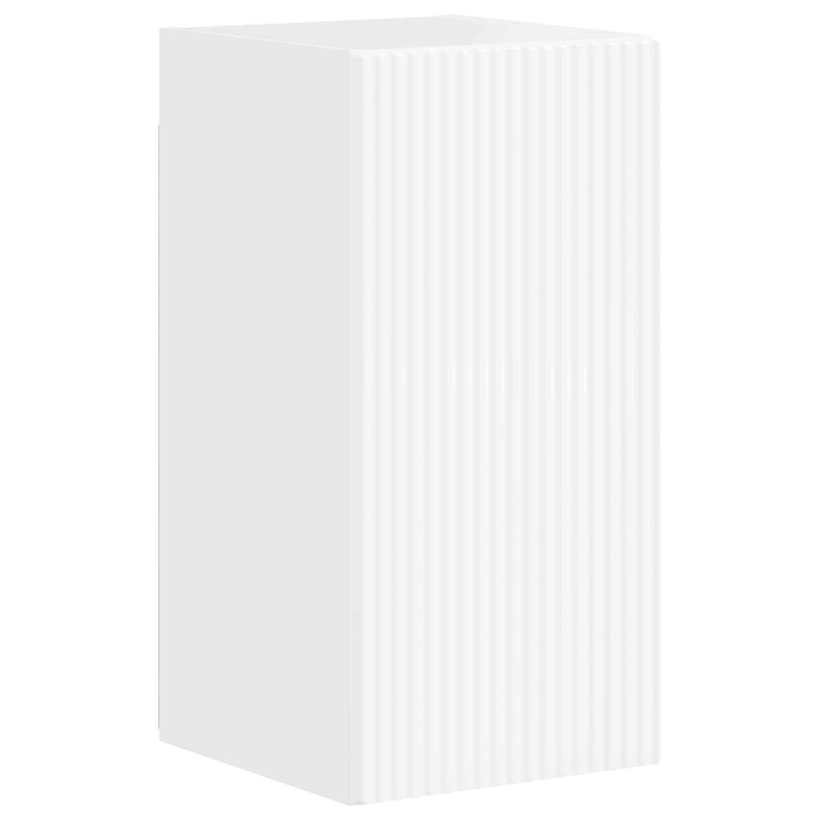 Tv-meubelset Wandgemonteerd 4 pcs Hoogglans wit Bewerkt hout is nu te koop bij PeponiXL, paradijselijk wonen!