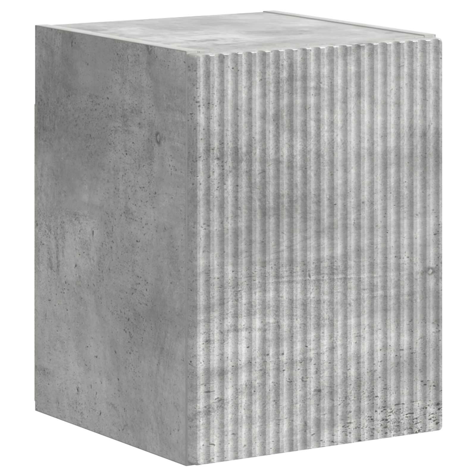 Tv-meubelset Wandgemonteerd 4 pcs Beton Grijs Bewerkt hout is nu te koop bij PeponiXL, paradijselijk wonen!