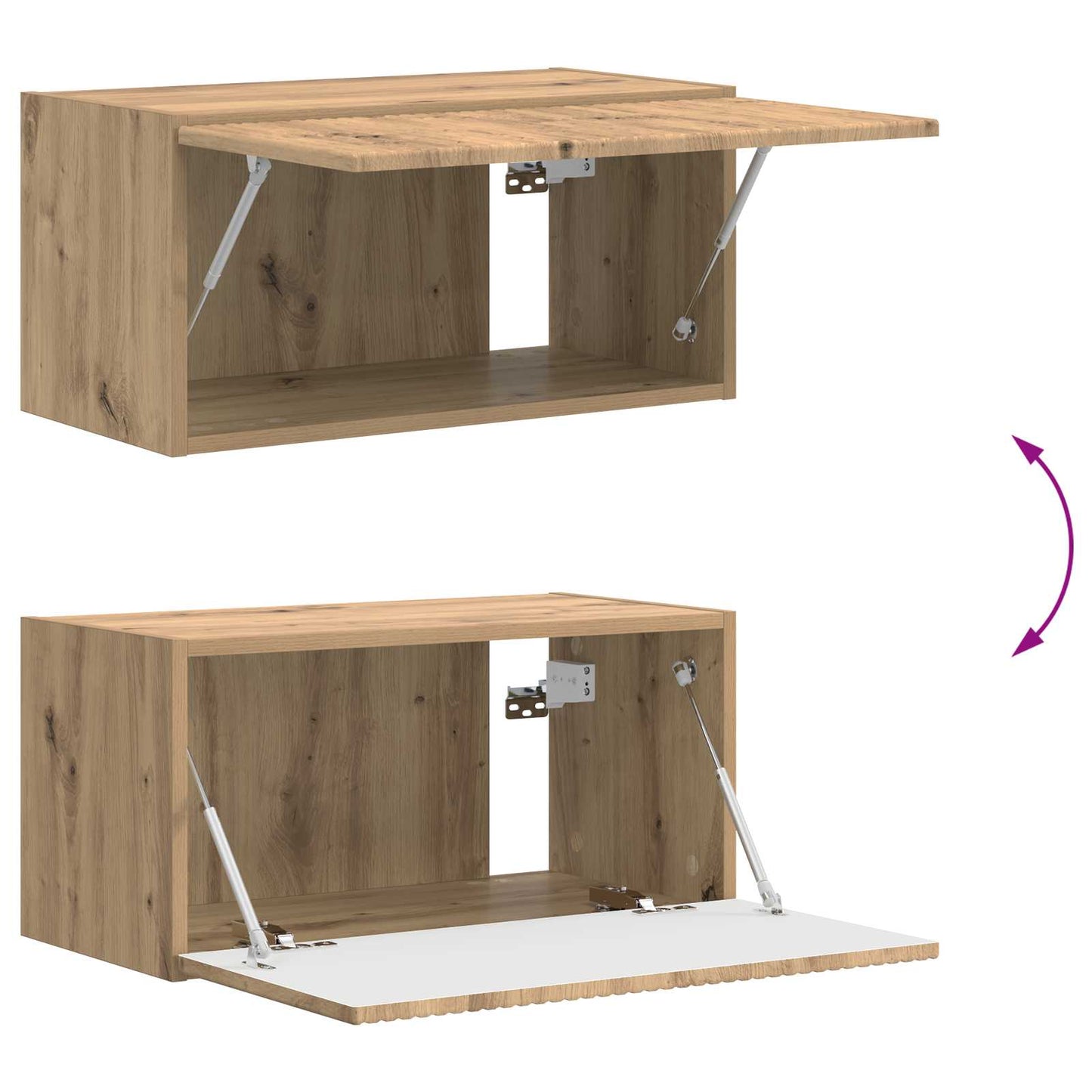 Tv-meubelset 4 pcs Artisan Eiken Bewerkt hout is nu te koop bij PeponiXL, paradijselijk wonen!