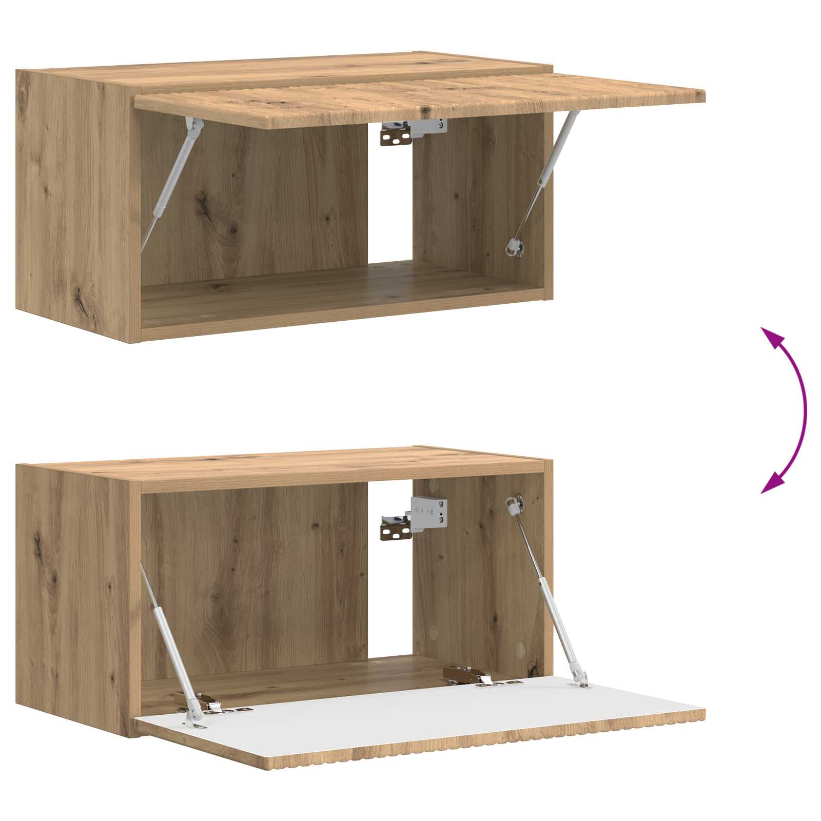 Tv-meubelset 4 pcs Artisan Eiken Bewerkt hout is nu te koop bij PeponiXL, paradijselijk wonen!
