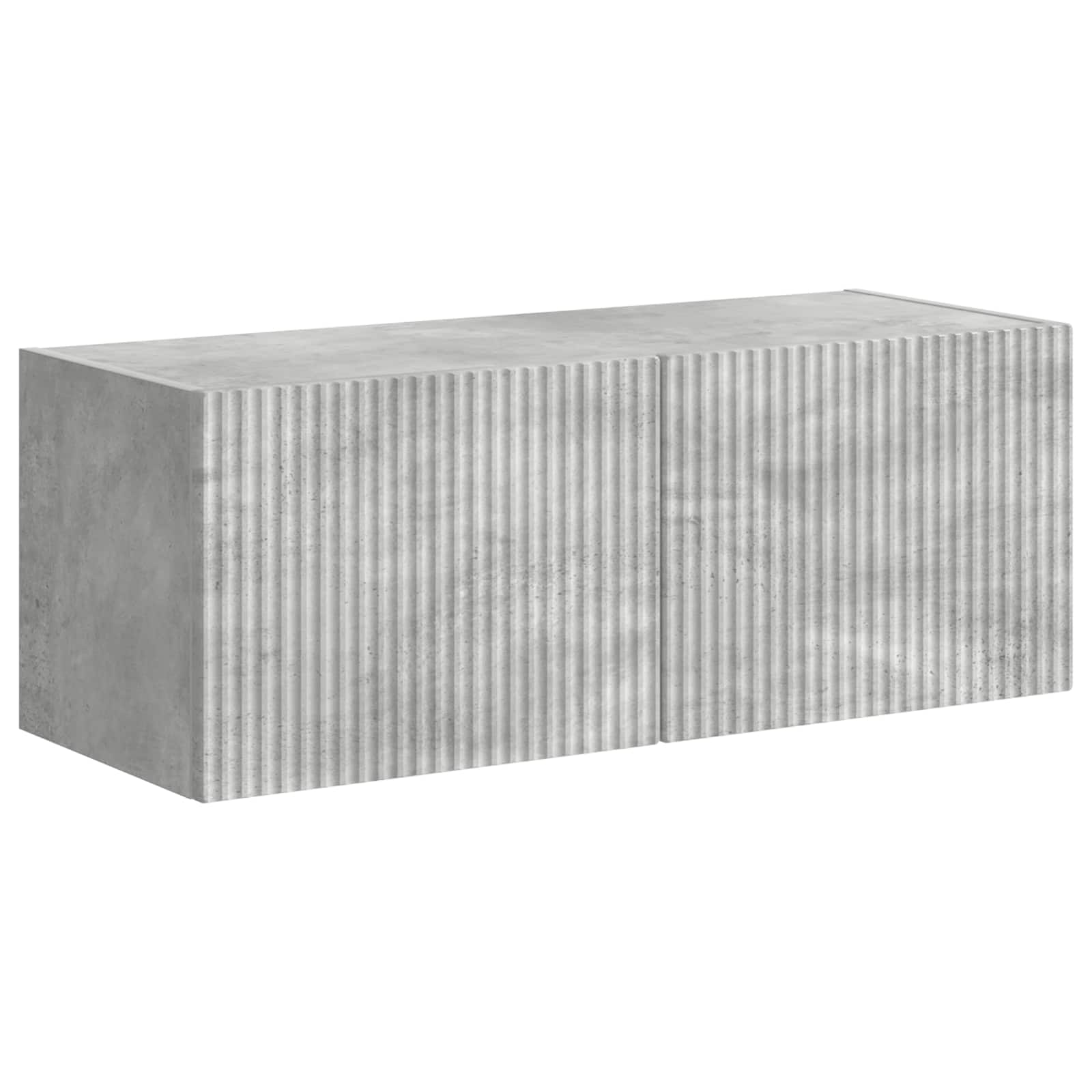 Tv-meubelset Wandgemonteerd 6 pcs Beton Grijs Bewerkt hout is nu te koop bij PeponiXL, paradijselijk wonen!
