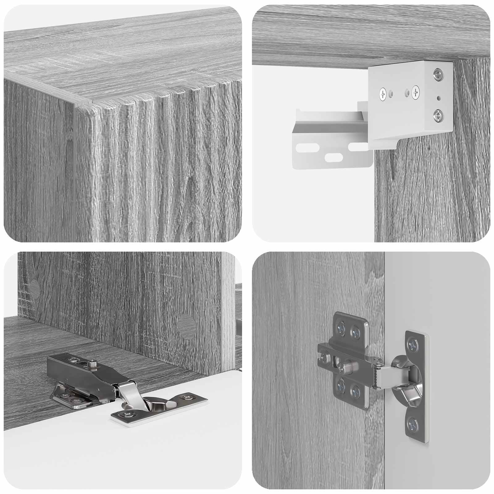 Tv-meubelset Wandgemonteerd 6 pcs Grijs Sonoma Bewerkt hout is nu te koop bij PeponiXL, paradijselijk wonen!