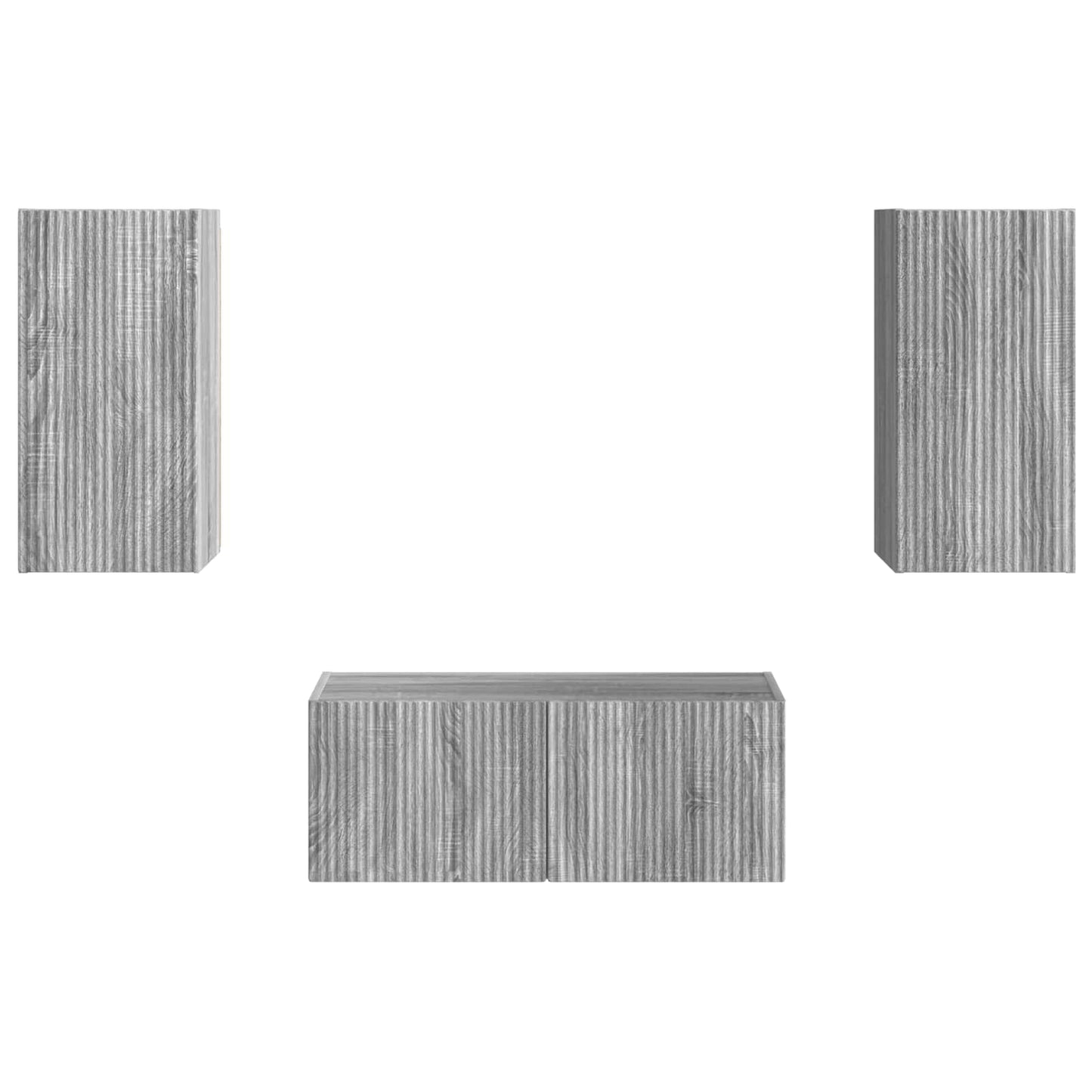 Tv-meubelset Wandgemonteerd 6 pcs Grijs Sonoma Bewerkt hout is nu te koop bij PeponiXL, paradijselijk wonen!
