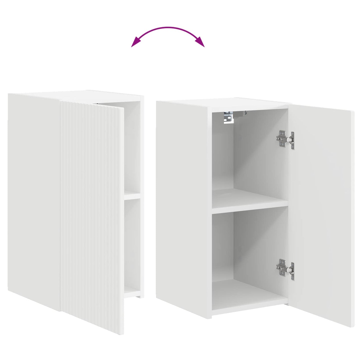 Tv-meubelset Wandgemonteerd 5 pcs Wit Bewerkt hout is nu te koop bij PeponiXL, paradijselijk wonen!