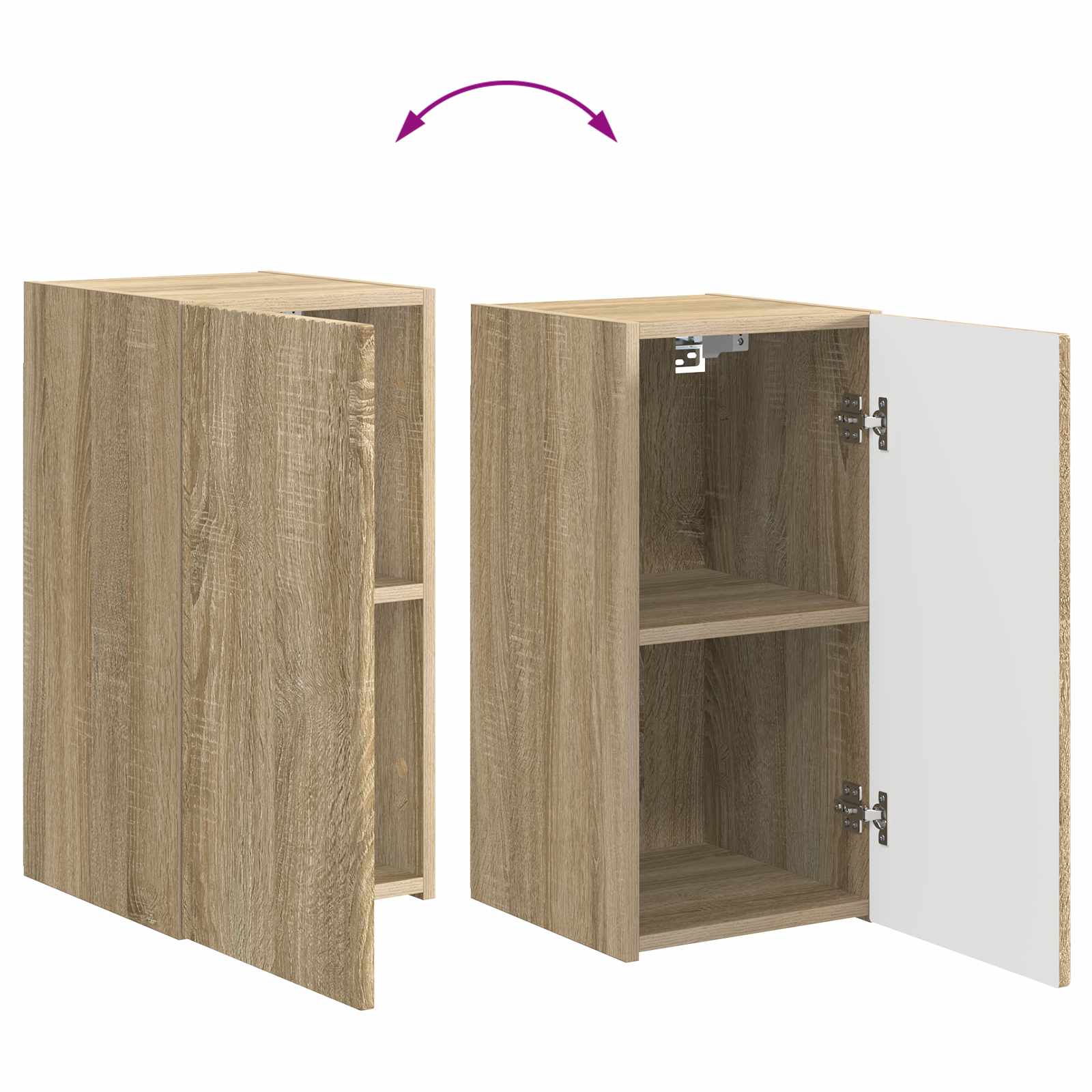 Tv-meubelset Wandgemonteerd 5 pcs Sonoma Eiken Bewerkt hout is nu te koop bij PeponiXL, paradijselijk wonen!