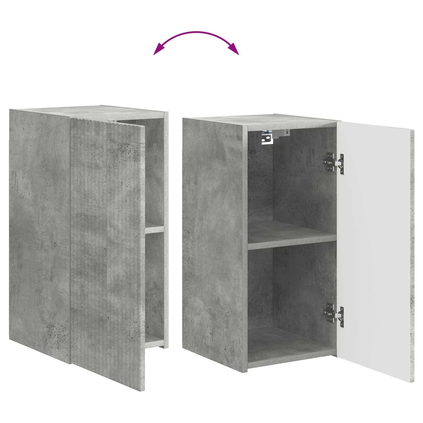 Tv-meubelset Wandgemonteerd 5 pcs Beton Grijs Bewerkt hout is nu te koop bij PeponiXL, paradijselijk wonen!