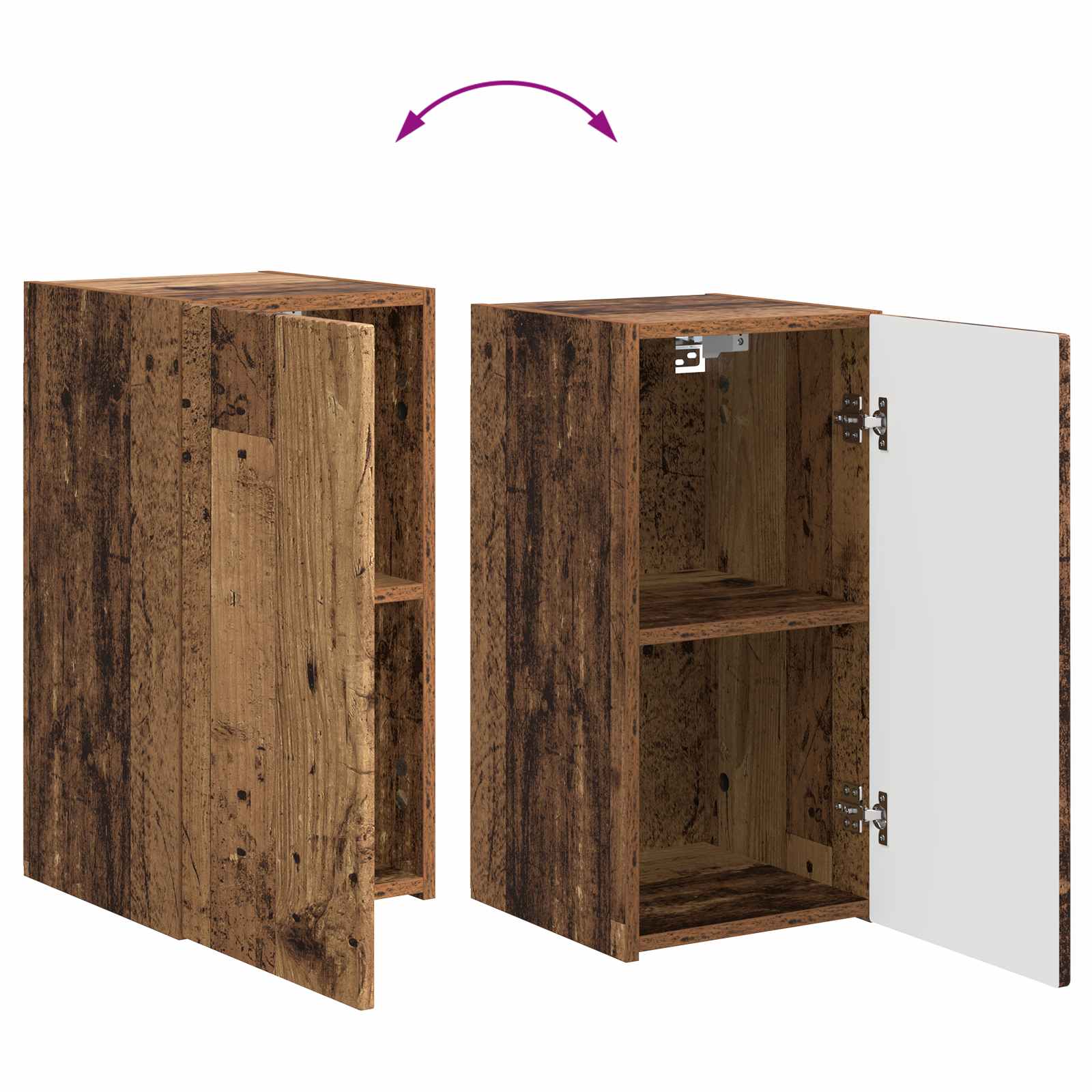 Tv-meubelset Wandgemonteerd 5 pcs Oudhout Bewerkt hout is nu te koop bij PeponiXL, paradijselijk wonen!
