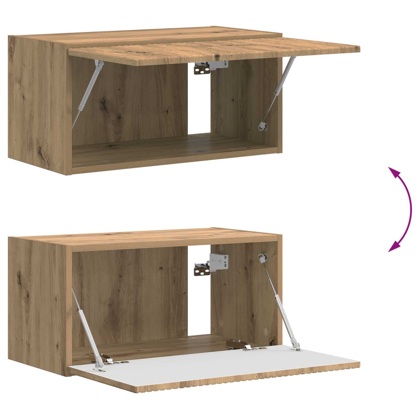 Tv-meubelset 5 pcs Artisan Eiken Bewerkt hout is nu te koop bij PeponiXL, paradijselijk wonen!