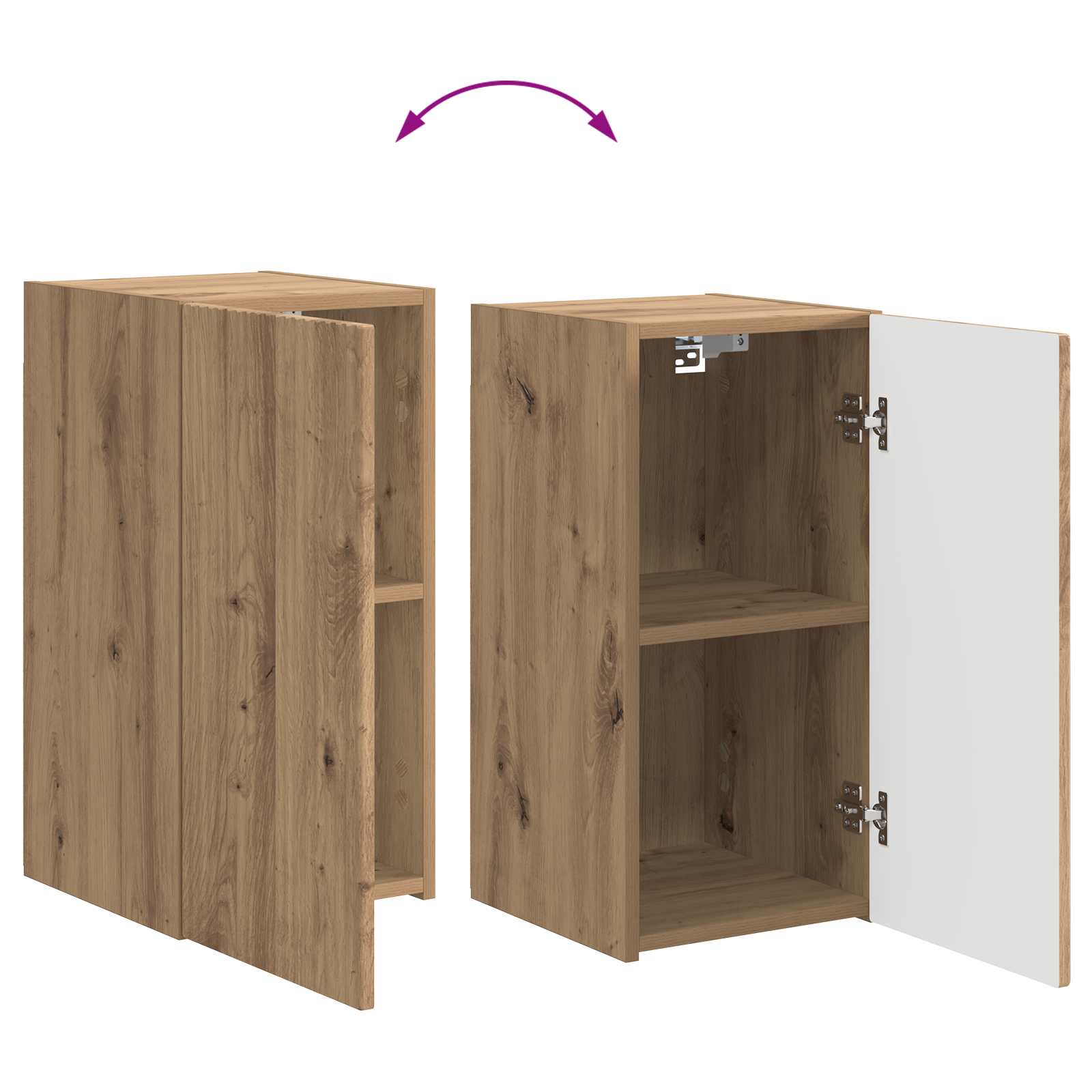 Tv-meubelset 5 pcs Artisan Eiken Bewerkt hout is nu te koop bij PeponiXL, paradijselijk wonen!