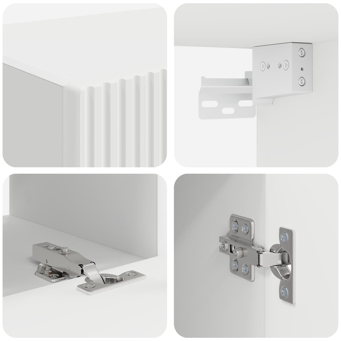 Tv-meubelset 5 pcs Wit Bewerkt hout is nu te koop bij PeponiXL, paradijselijk wonen!