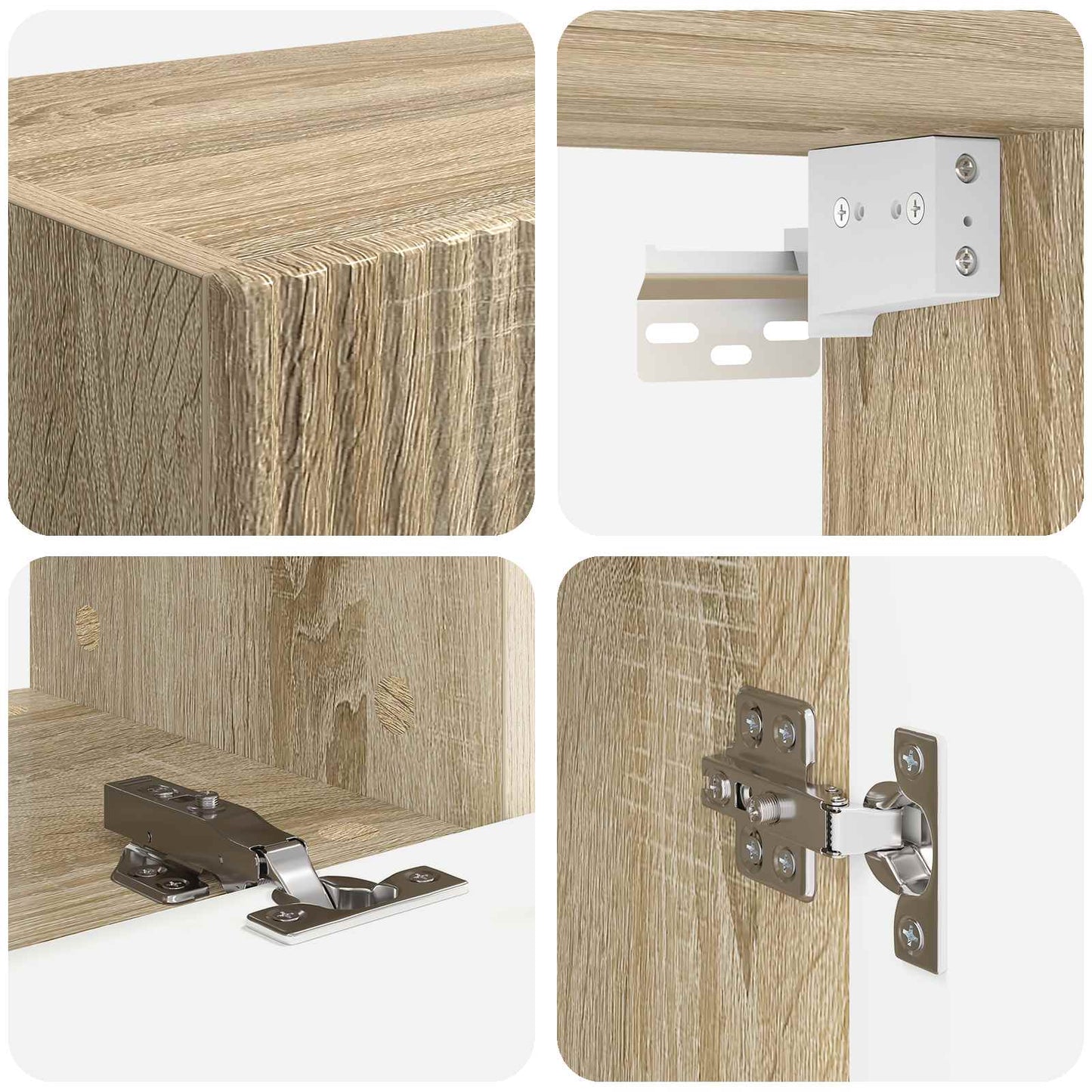 Tv-meubelset 5 pcs Sonoma Eiken Bewerkt hout is nu te koop bij PeponiXL, paradijselijk wonen!