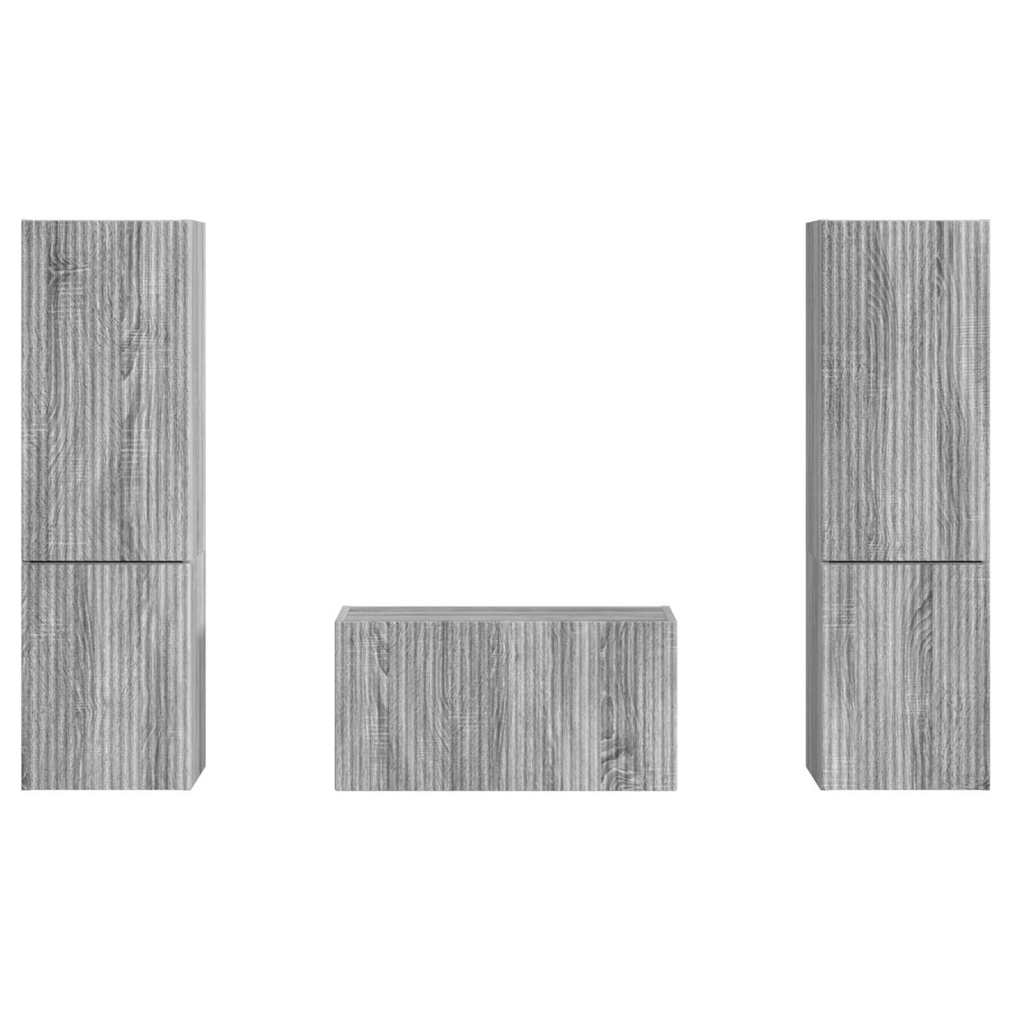 Tv-meubelset 5 pcs Grijs Sonoma Bewerkt hout is nu te koop bij PeponiXL, paradijselijk wonen!