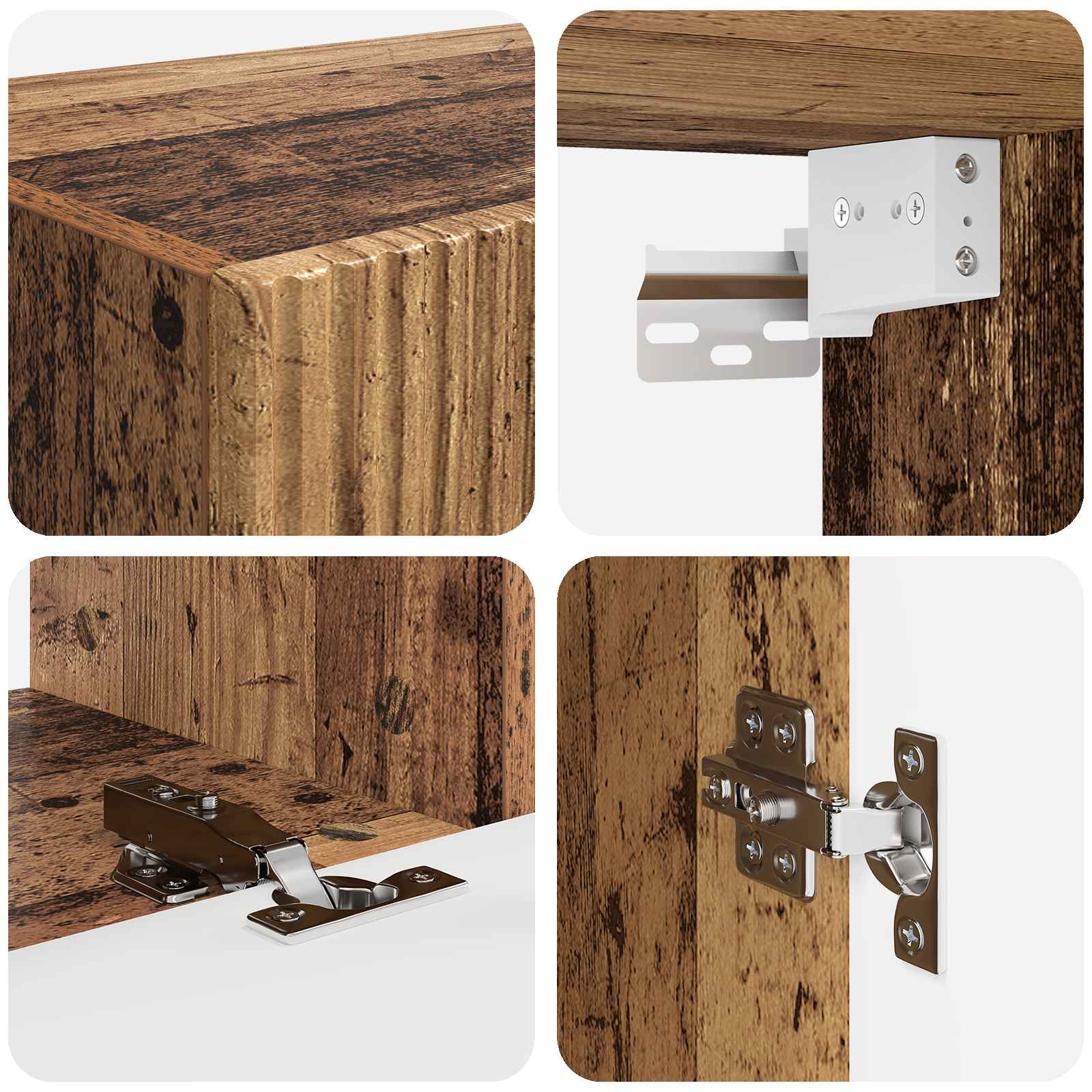 Tv-meubelset 5 pcs Oud Hout Bewerkt hout is nu te koop bij PeponiXL, paradijselijk wonen!