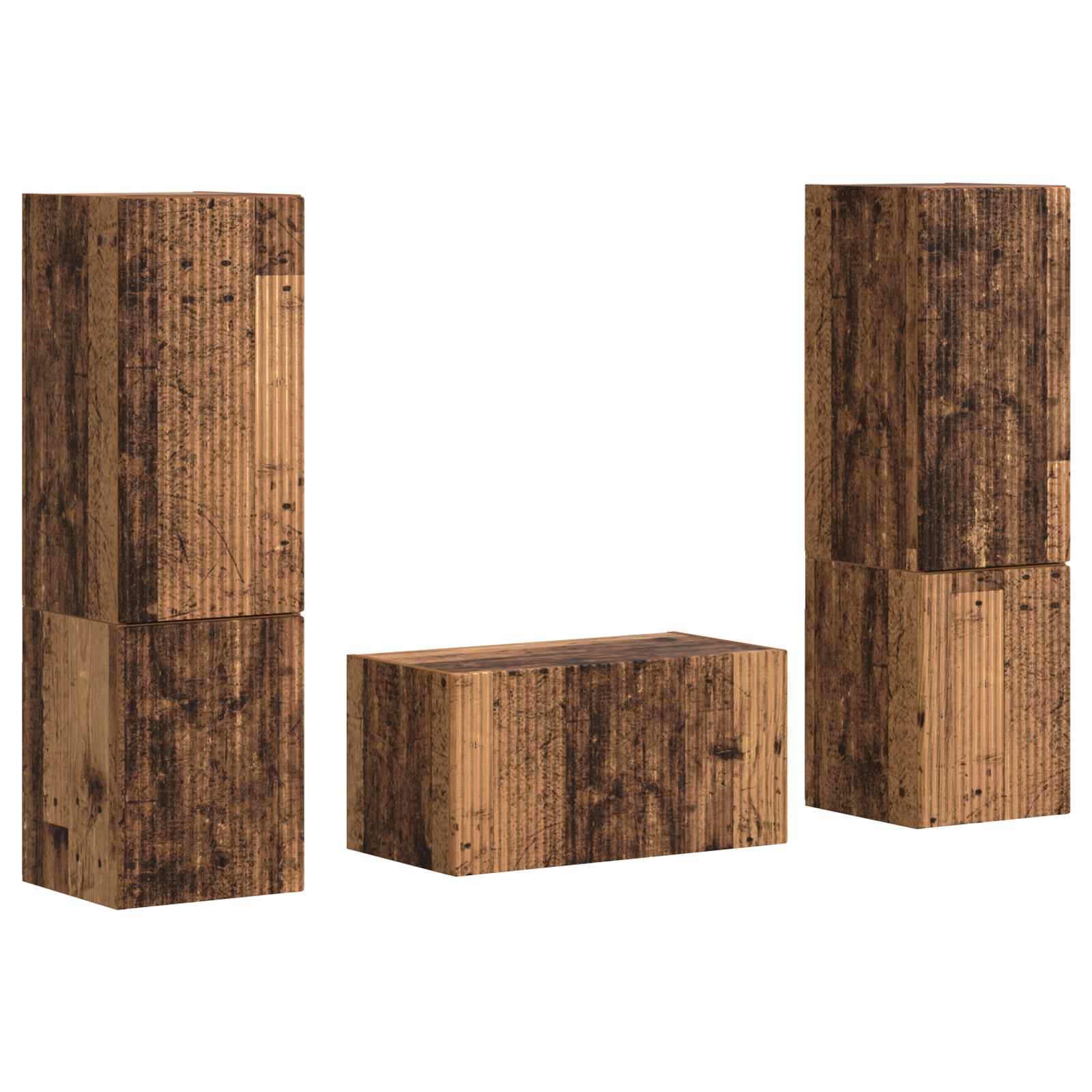 Tv-meubelset 5 pcs Oud Hout Bewerkt hout is nu te koop bij PeponiXL, paradijselijk wonen!
