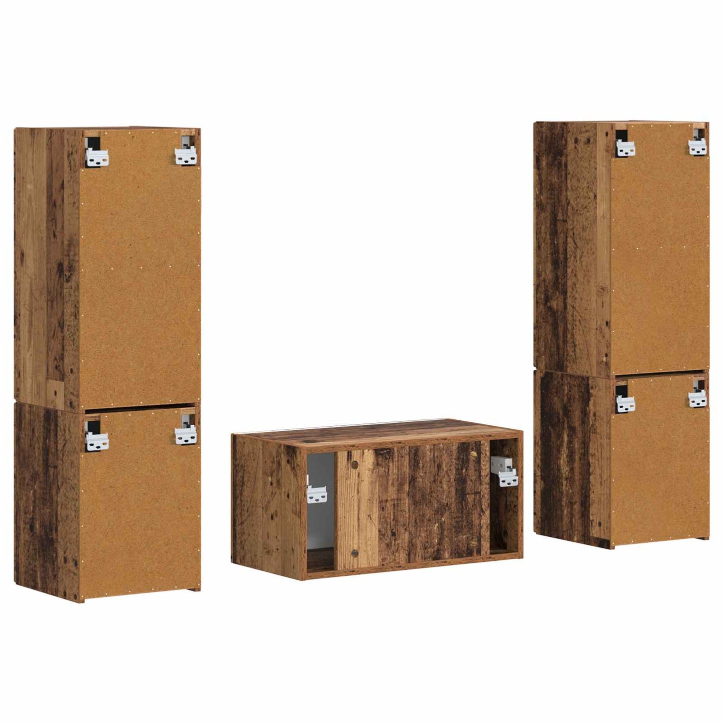 Tv-meubelset 5 pcs Oud Hout Bewerkt hout is nu te koop bij PeponiXL, paradijselijk wonen!
