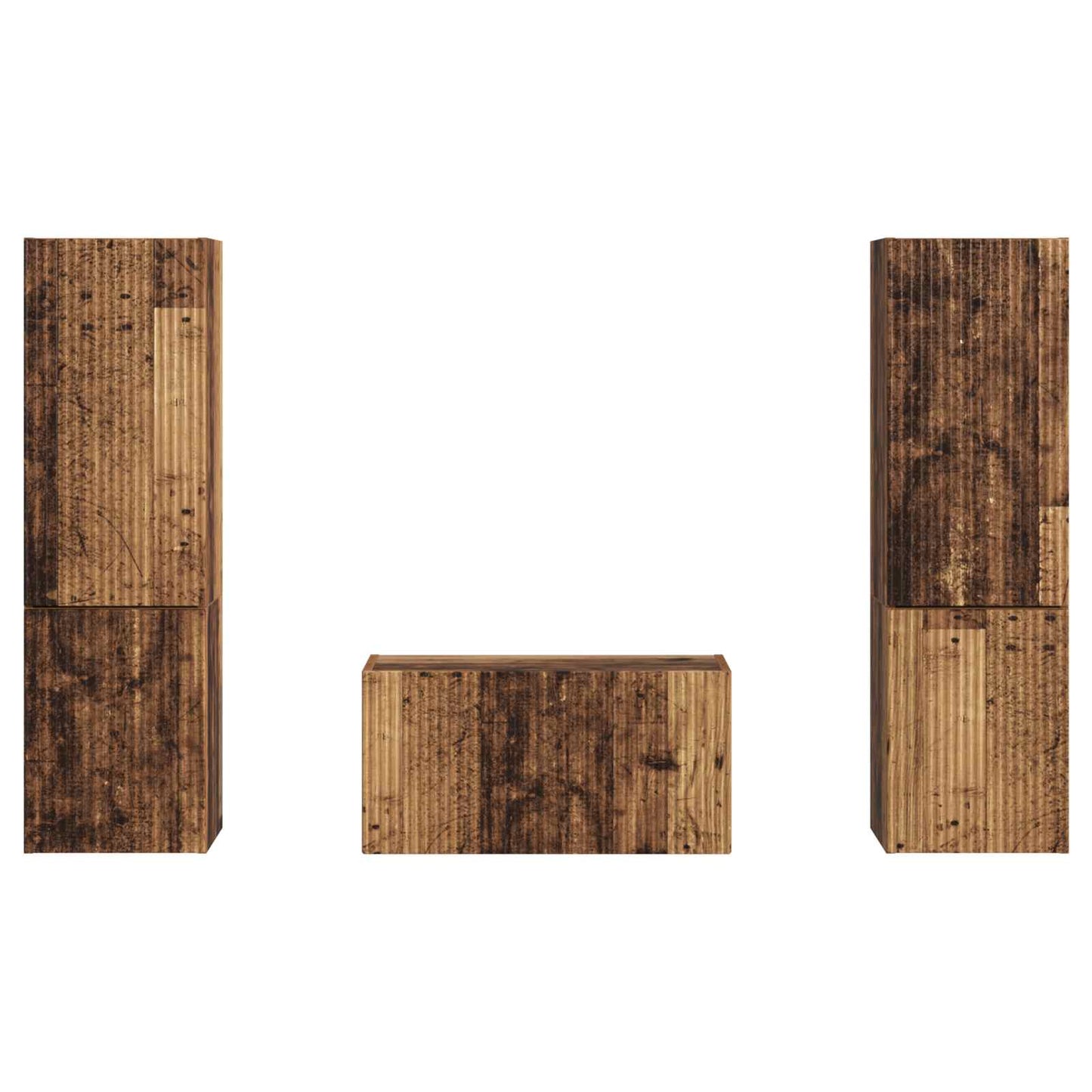 Tv-meubelset 5 pcs Oud Hout Bewerkt hout is nu te koop bij PeponiXL, paradijselijk wonen!