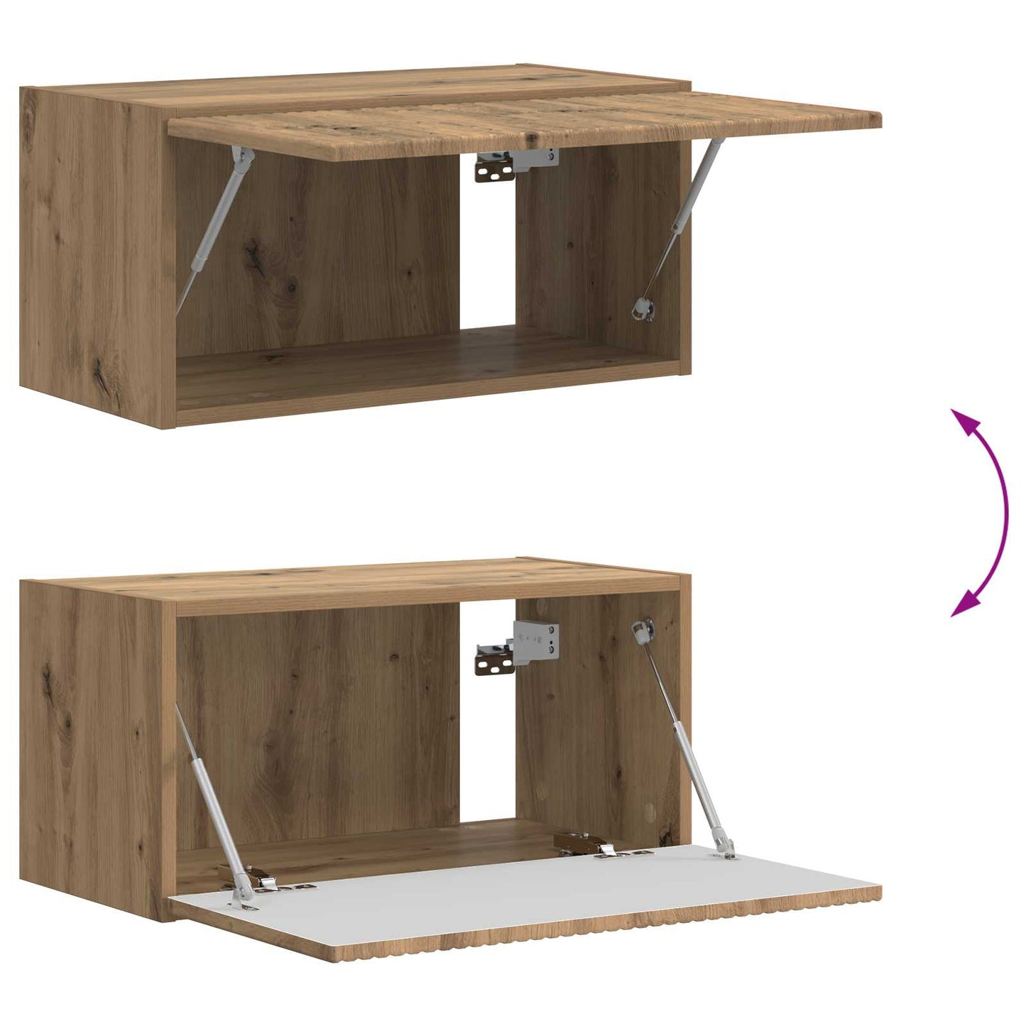 Tv-meubelset 5 pcs Artisan Eiken Bewerkt hout is nu te koop bij PeponiXL, paradijselijk wonen!