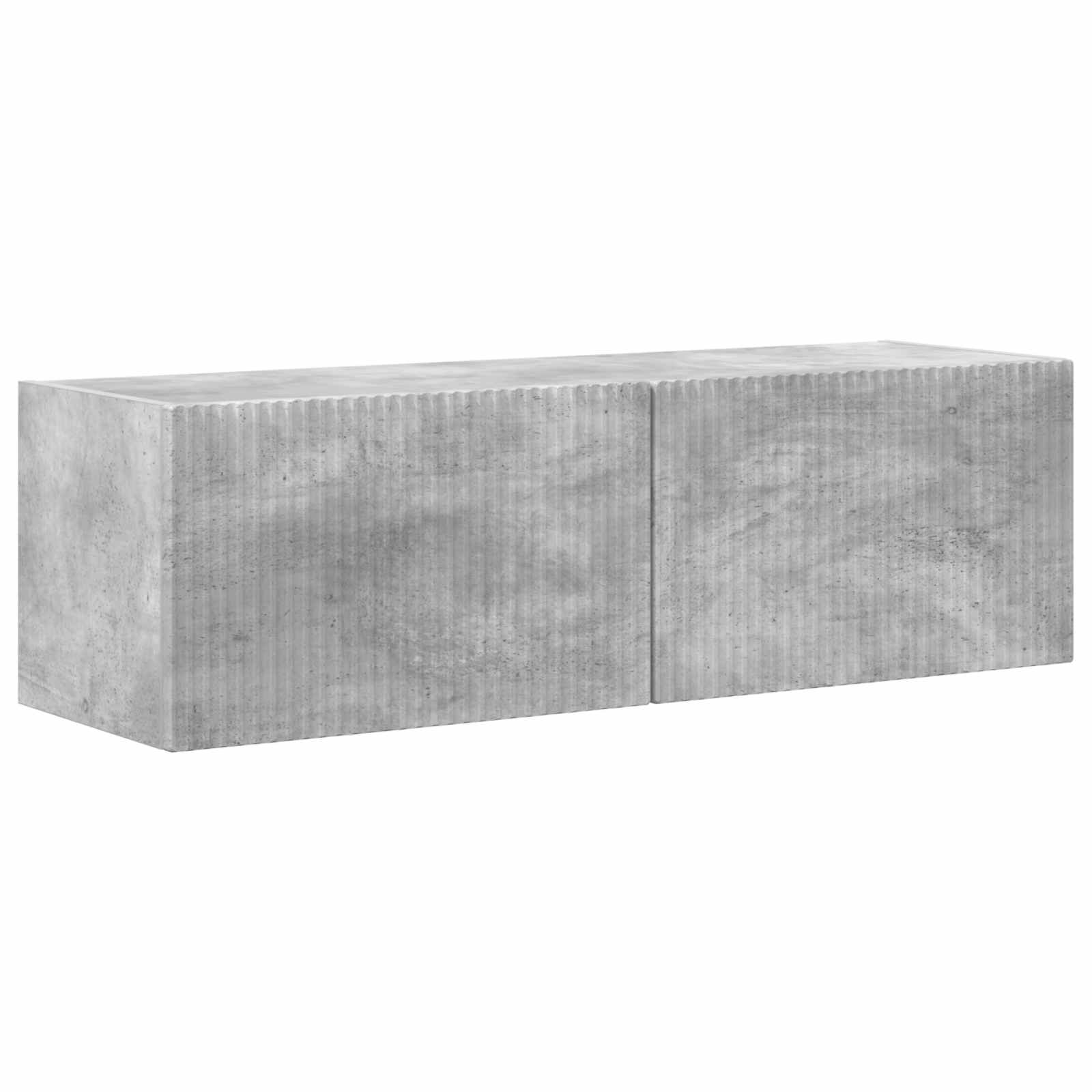 Tv-meubelset 4 pcs Beton Grijs Bewerkt hout is nu te koop bij PeponiXL, paradijselijk wonen!