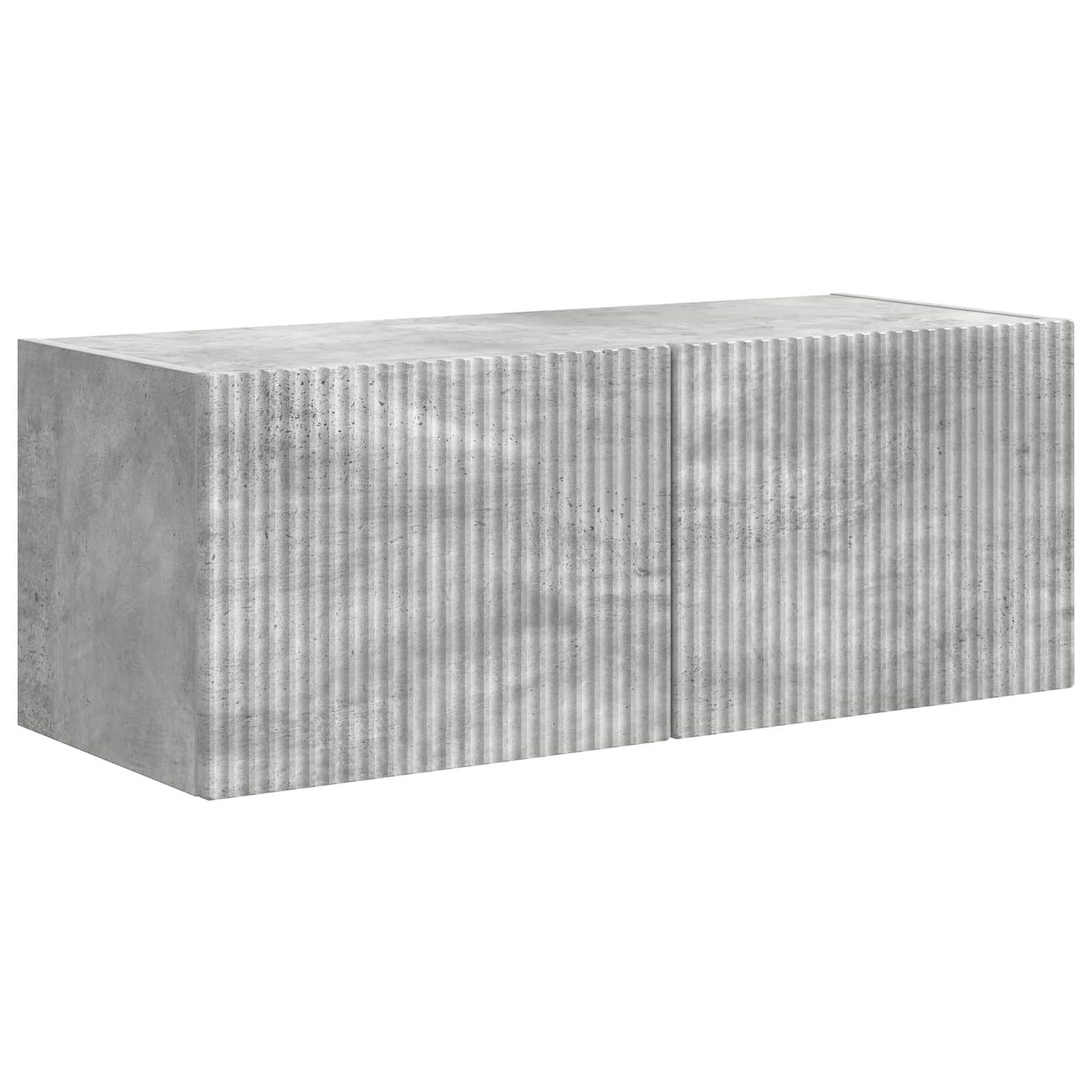 Tv-meubelset 4 pcs Beton Grijs Bewerkt hout is nu te koop bij PeponiXL, paradijselijk wonen!