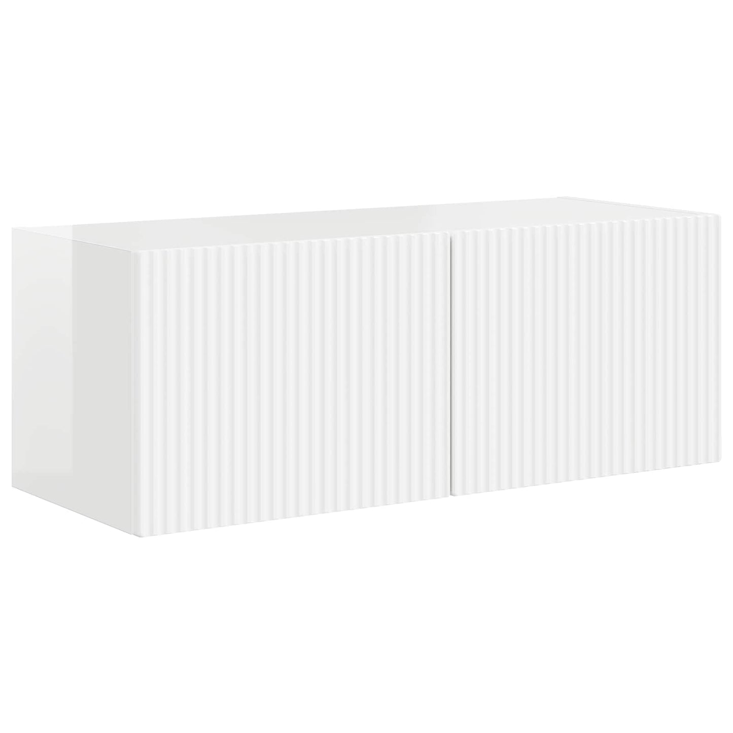 Tv-meubelset 4 pcs Hoogglans wit Bewerkt hout is nu te koop bij PeponiXL, paradijselijk wonen!