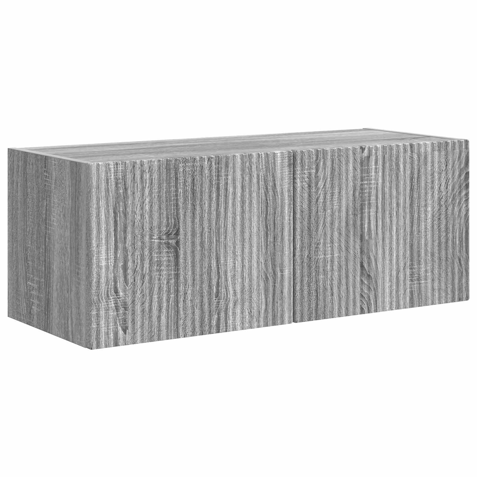 Tv-meubelset 4 pcs Grijs Sonoma Bewerkt hout is nu te koop bij PeponiXL, paradijselijk wonen!