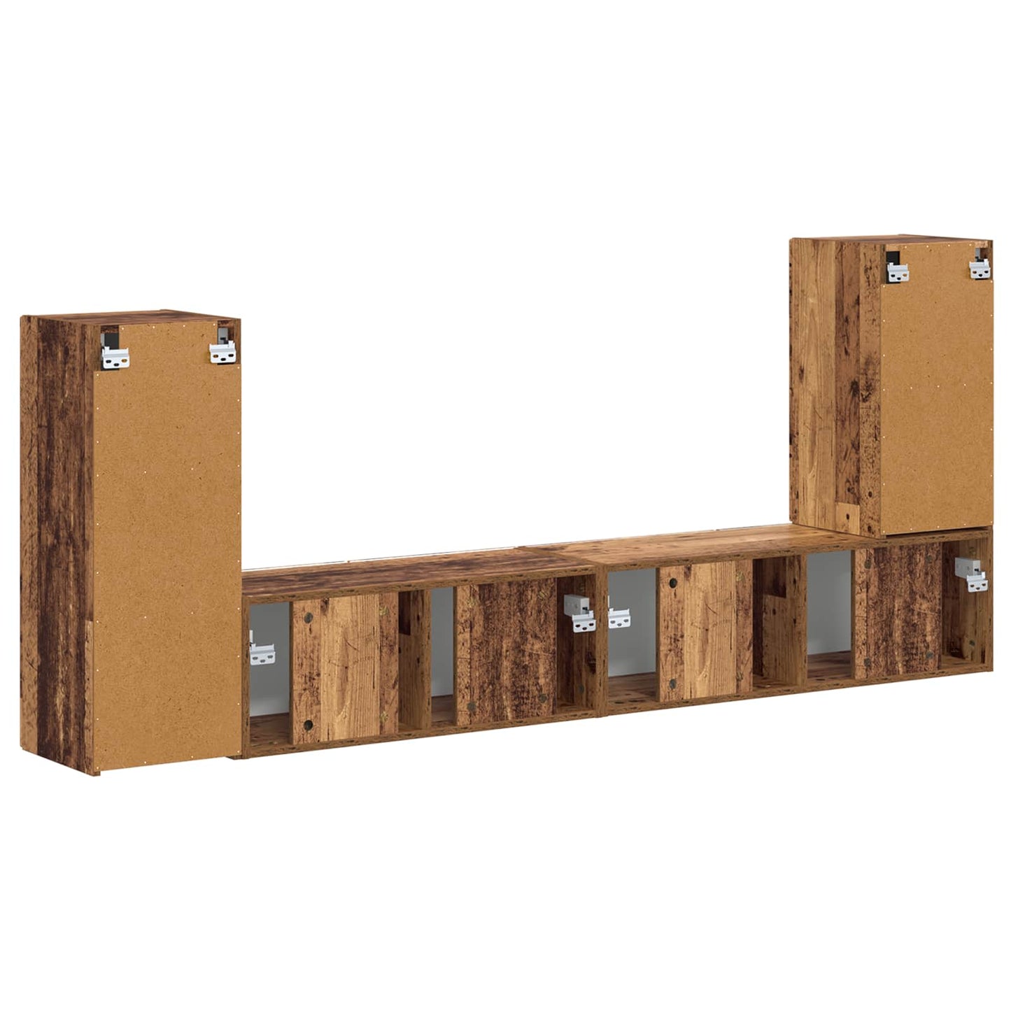 Tv-meubelset 4 pcs Oud Hout Bewerkt hout is nu te koop bij PeponiXL, paradijselijk wonen!