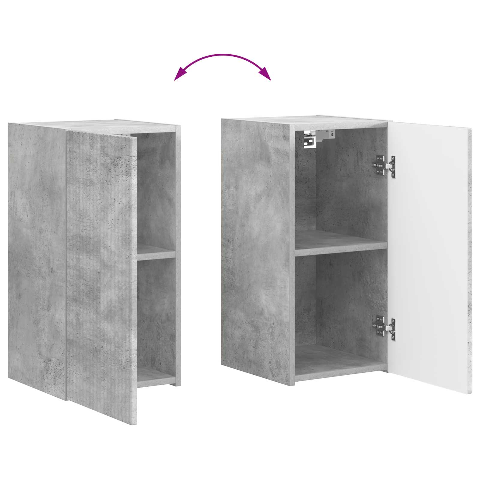 Tv-meubelset 6 pcs Beton Grijs Bewerkt hout is nu te koop bij PeponiXL, paradijselijk wonen!