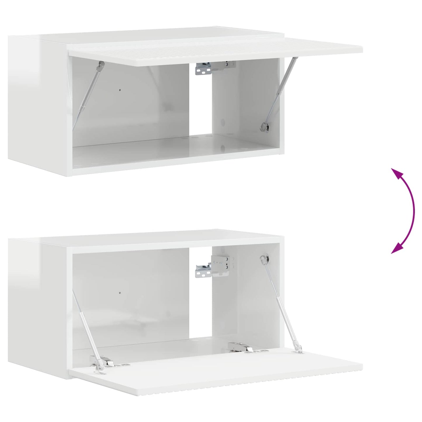 Tv-meubelset 6 pcs Hoogglans wit Bewerkt hout is nu te koop bij PeponiXL, paradijselijk wonen!