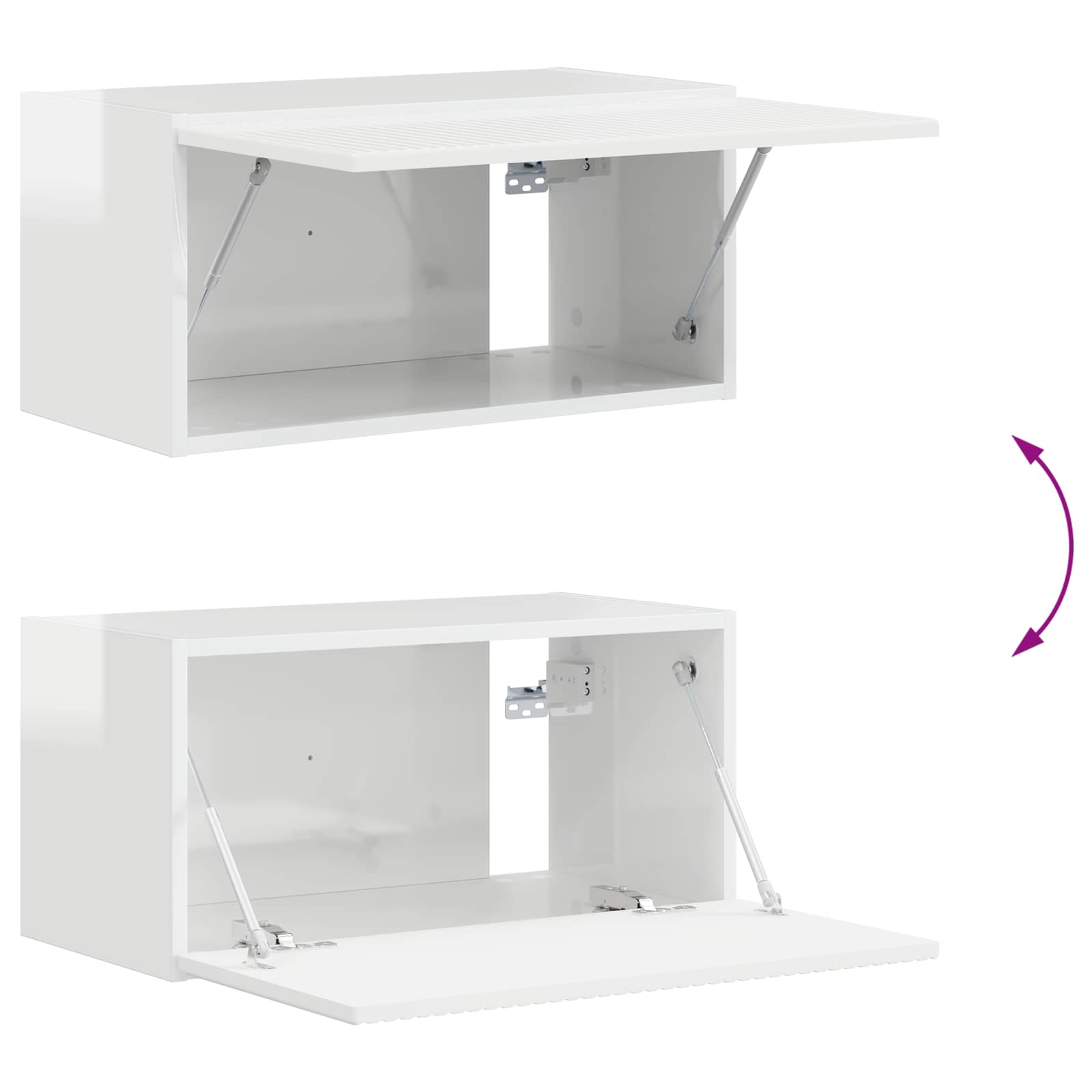 Tv-meubelset 6 pcs Hoogglans wit Bewerkt hout is nu te koop bij PeponiXL, paradijselijk wonen!