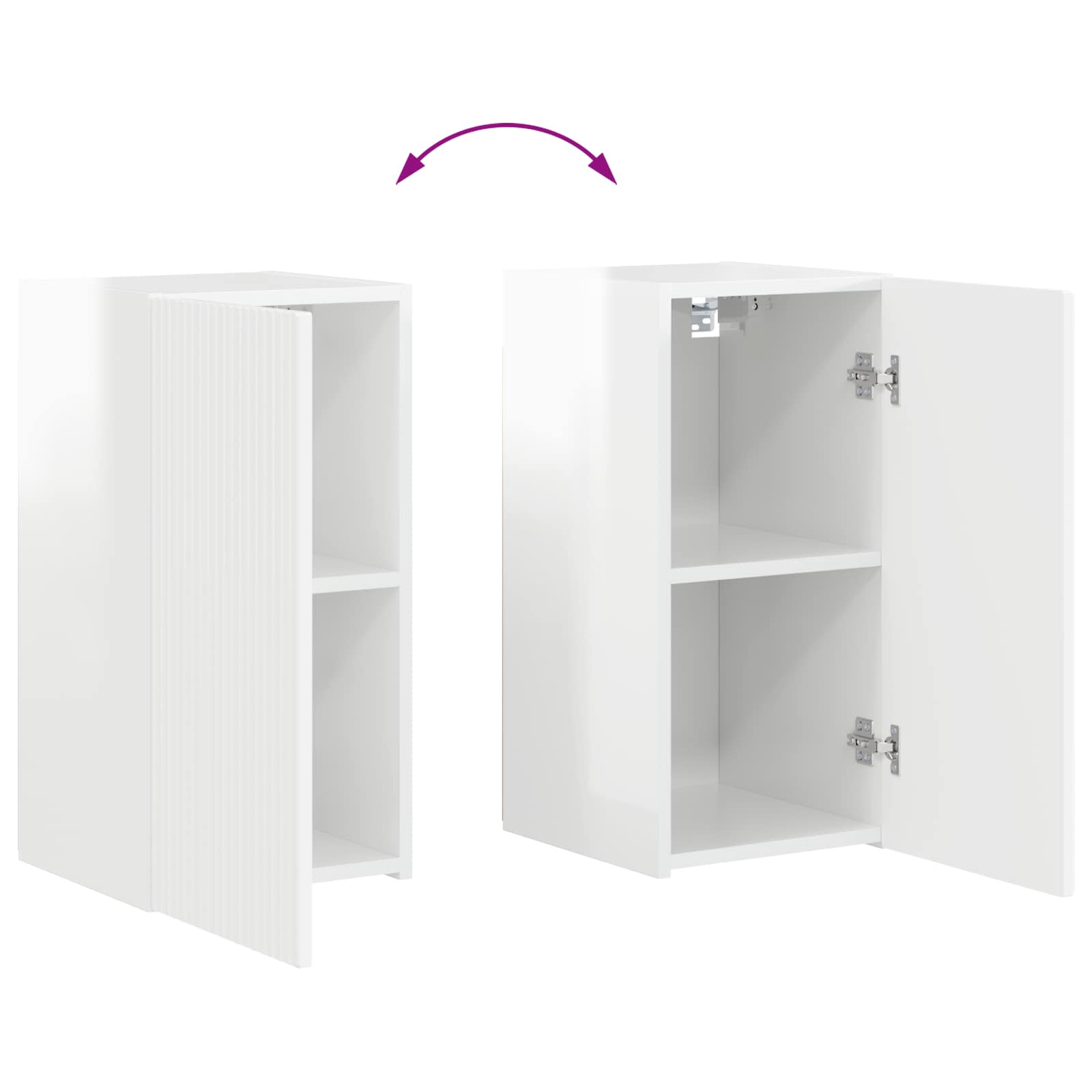 Tv-meubelset 6 pcs Hoogglans wit Bewerkt hout is nu te koop bij PeponiXL, paradijselijk wonen!