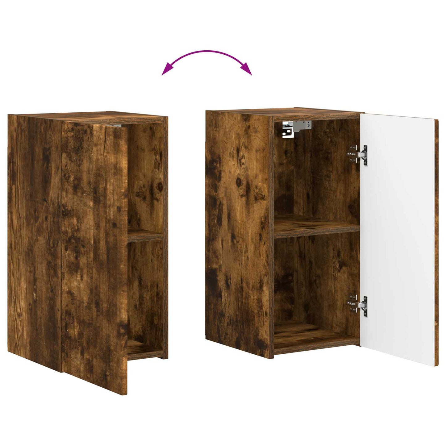 Tv-meubelset 6 pcs Gerookt eiken Bewerkt hout is nu te koop bij PeponiXL, paradijselijk wonen!