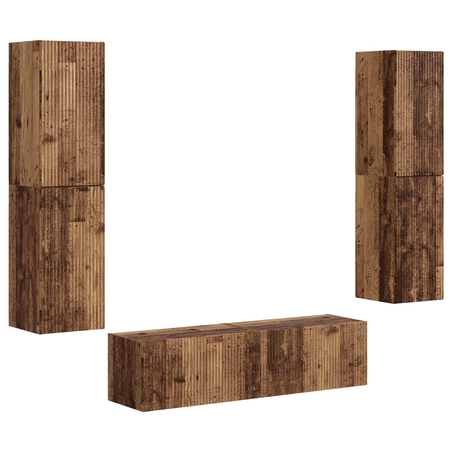 Tv-meubelset 6 pcs Oud Hout Bewerkt hout is nu te koop bij PeponiXL, paradijselijk wonen!