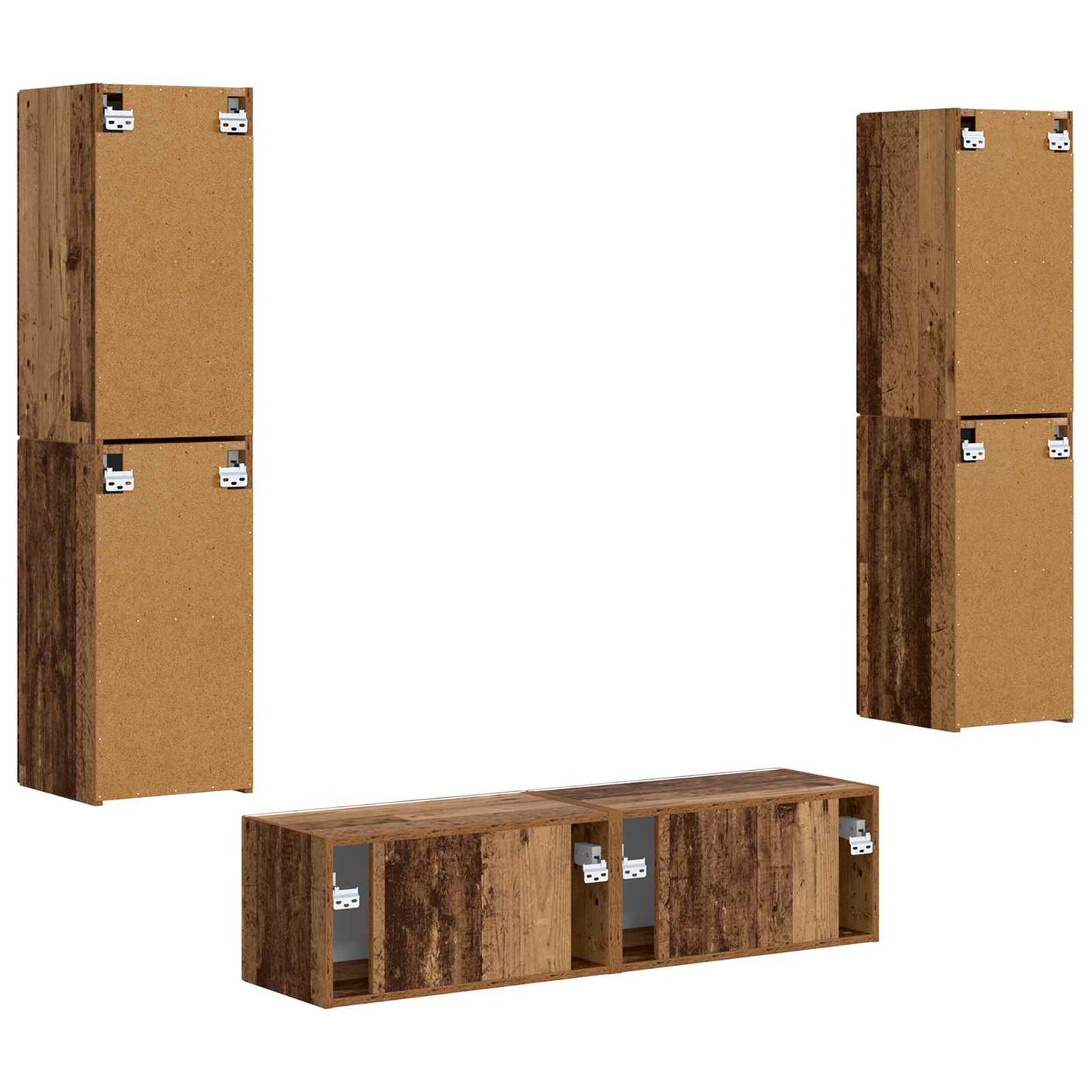 Tv-meubelset 6 pcs Oud Hout Bewerkt hout is nu te koop bij PeponiXL, paradijselijk wonen!