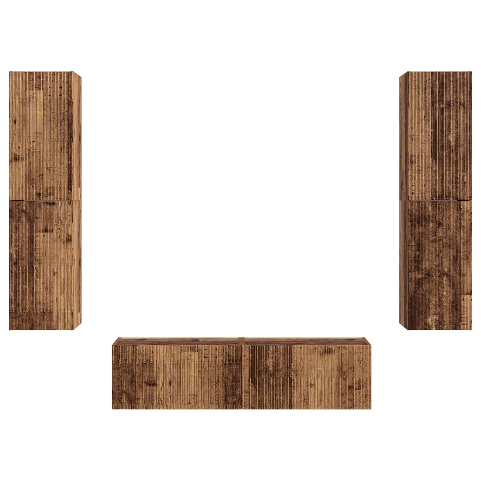 Tv-meubelset 6 pcs Oud Hout Bewerkt hout is nu te koop bij PeponiXL, paradijselijk wonen!