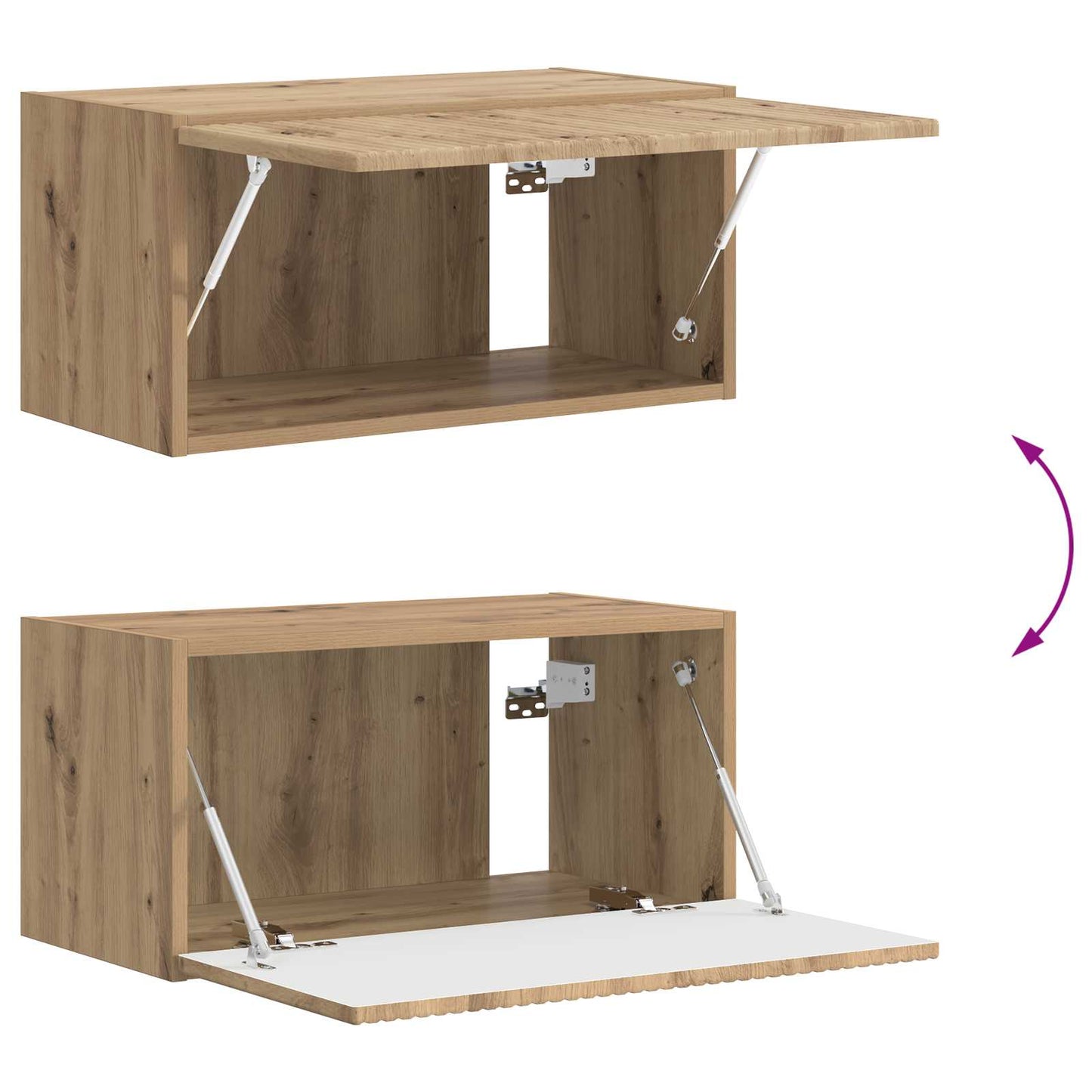 Tv-meubelset 6 pcs Artisan Eiken Bewerkt hout is nu te koop bij PeponiXL, paradijselijk wonen!