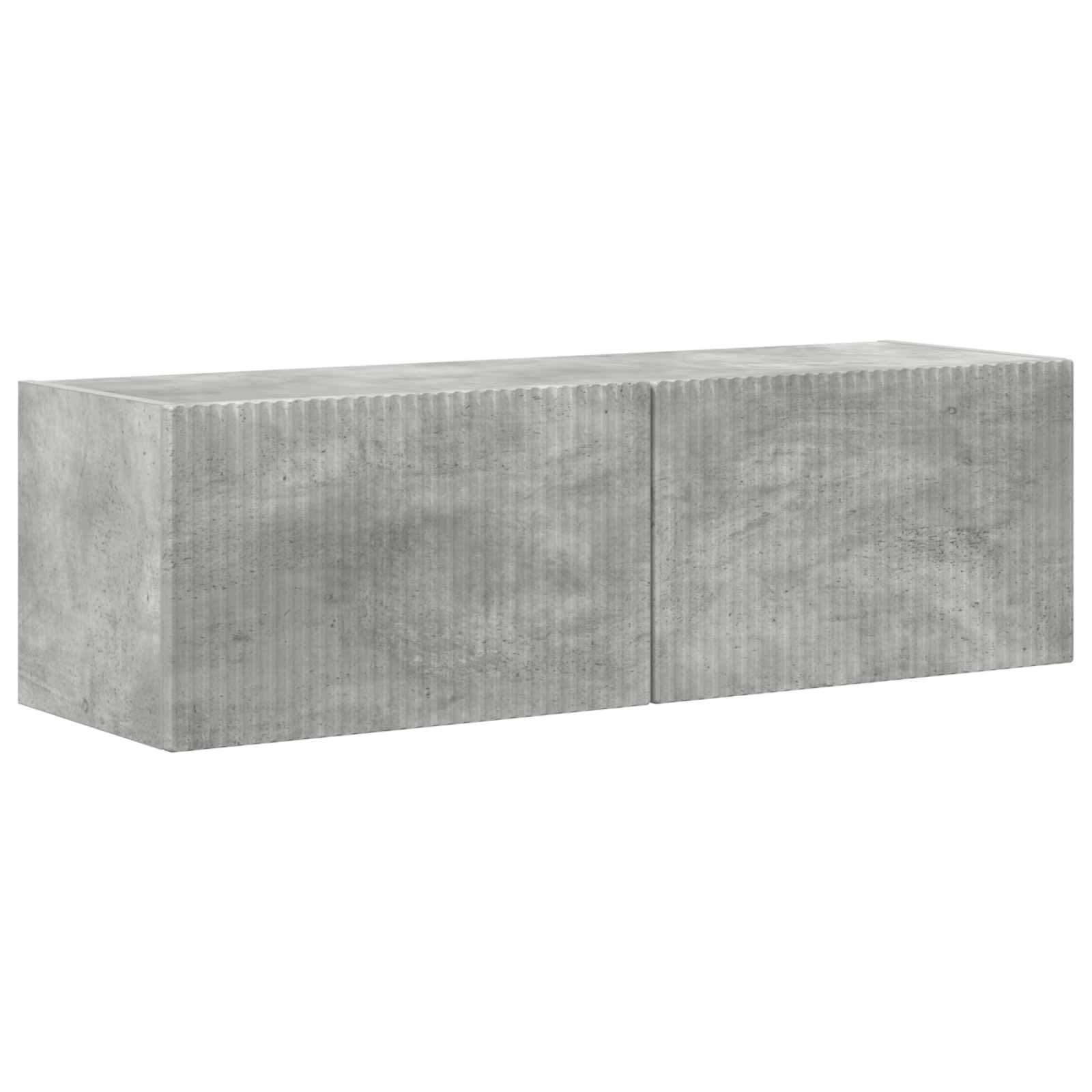 Tv-meubelset 4 pcs Beton Grijs Bewerkt hout is nu te koop bij PeponiXL, paradijselijk wonen!