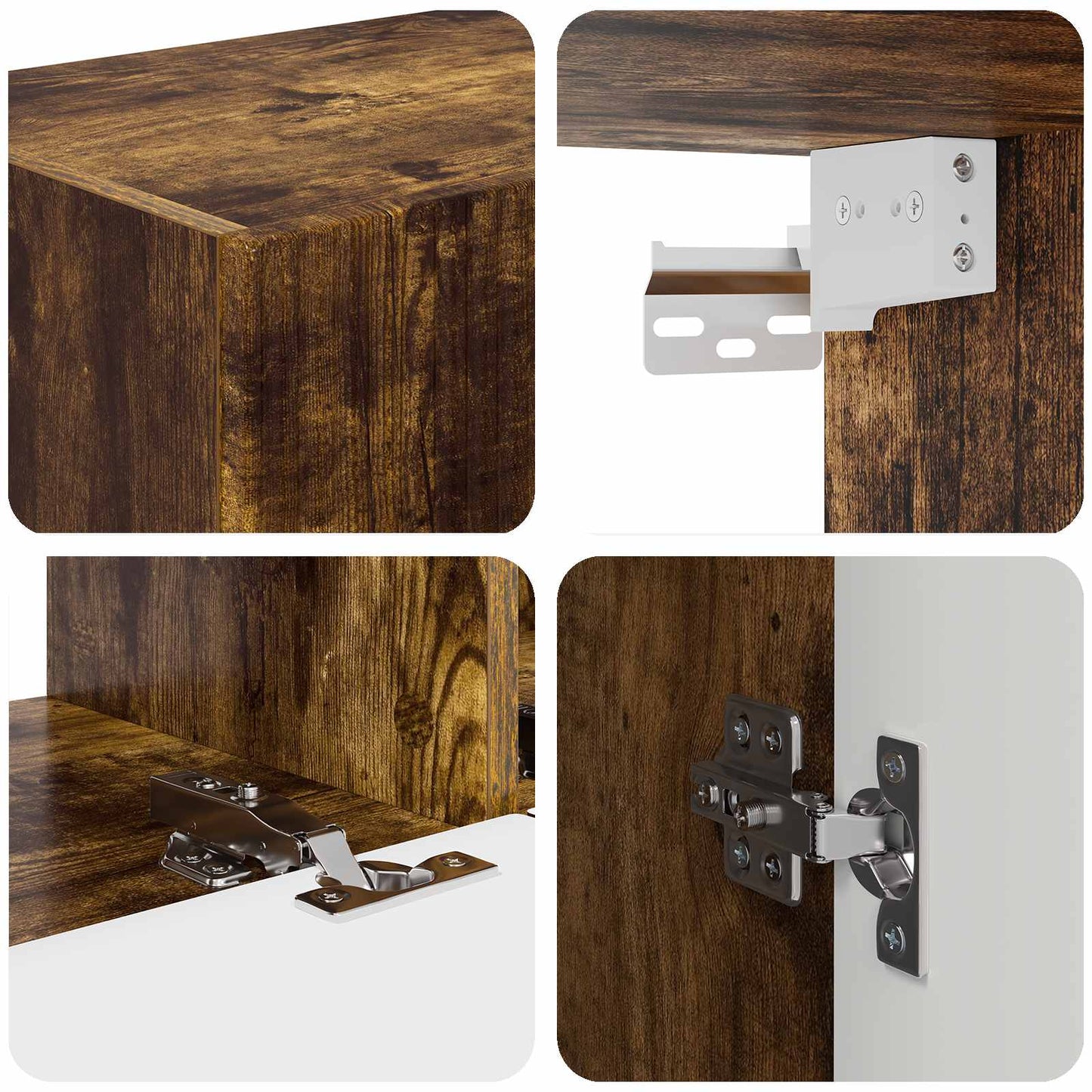 TV-kast 5 pcs Gerookt eiken is nu te koop bij PeponiXL, paradijselijk wonen!