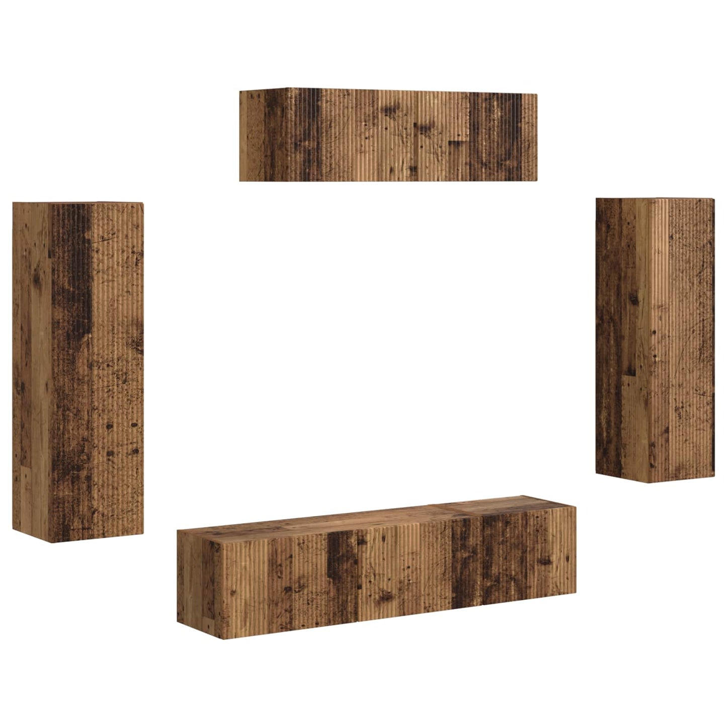TV-kast 5 pcs Oudhout is nu te koop bij PeponiXL, paradijselijk wonen!