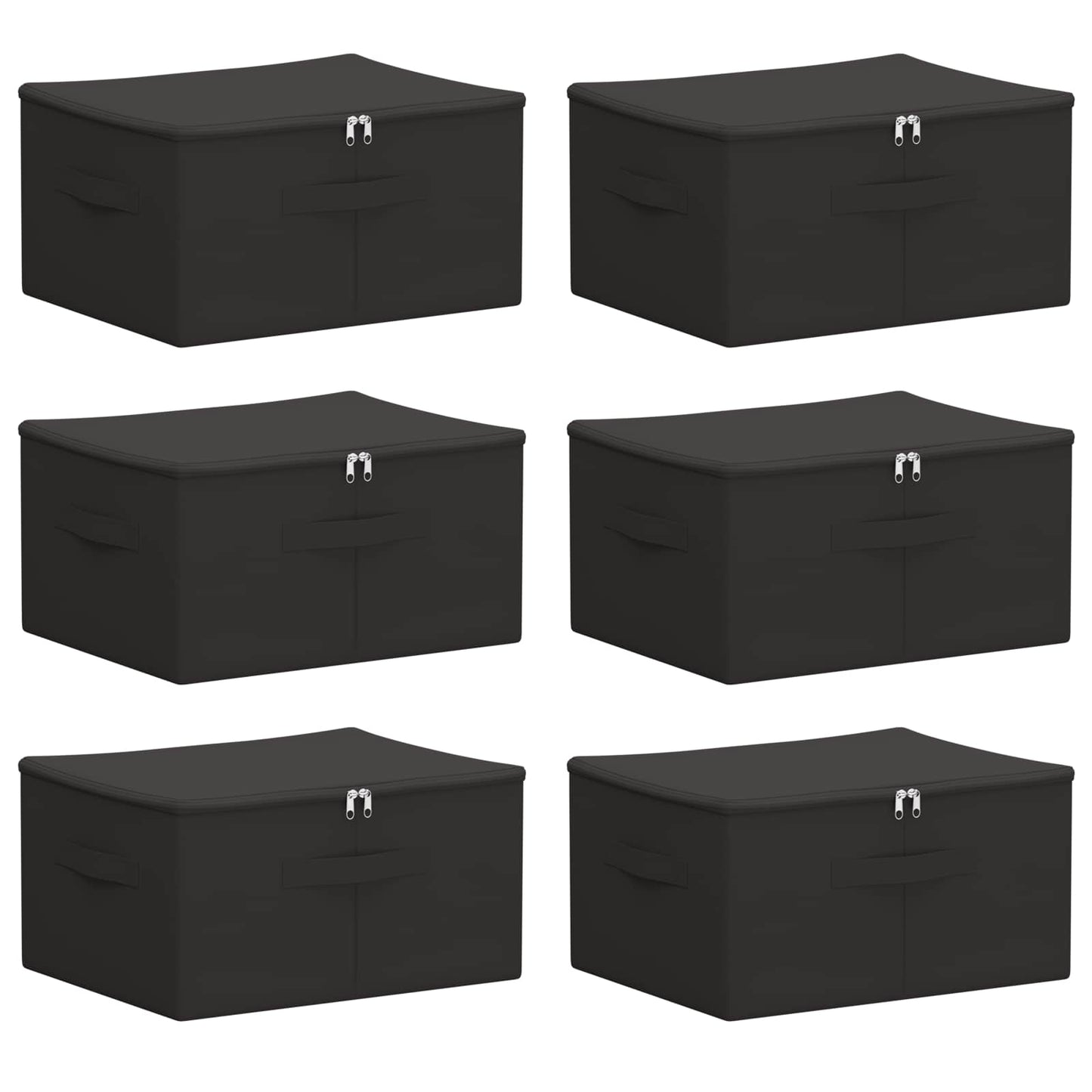 Opbergbox 6 pcs Antracietkleurig 43 x 34 x 23 cm Nonwoven stof is nu te koop bij PeponiXL, paradijselijk wonen!