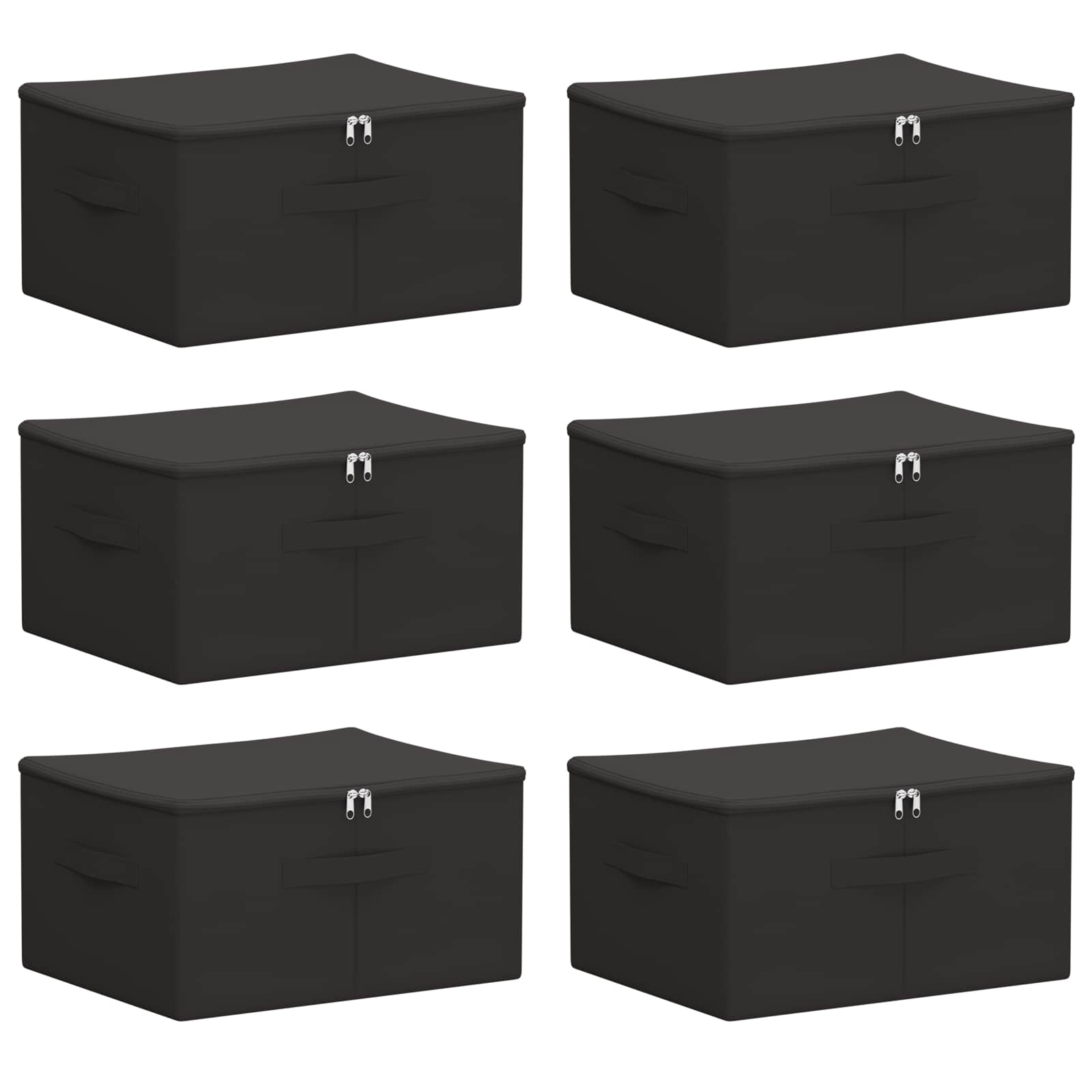 Opbergbox 6 pcs Antracietkleurig 43 x 34 x 23 cm Nonwoven stof is nu te koop bij PeponiXL, paradijselijk wonen!