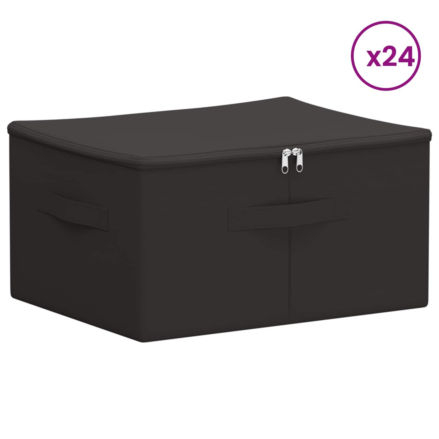 Opbergbox 24 pcs Antracietkleurig 43 x 34 x 23 cm Nonwoven stof is nu te koop bij PeponiXL, paradijselijk wonen!