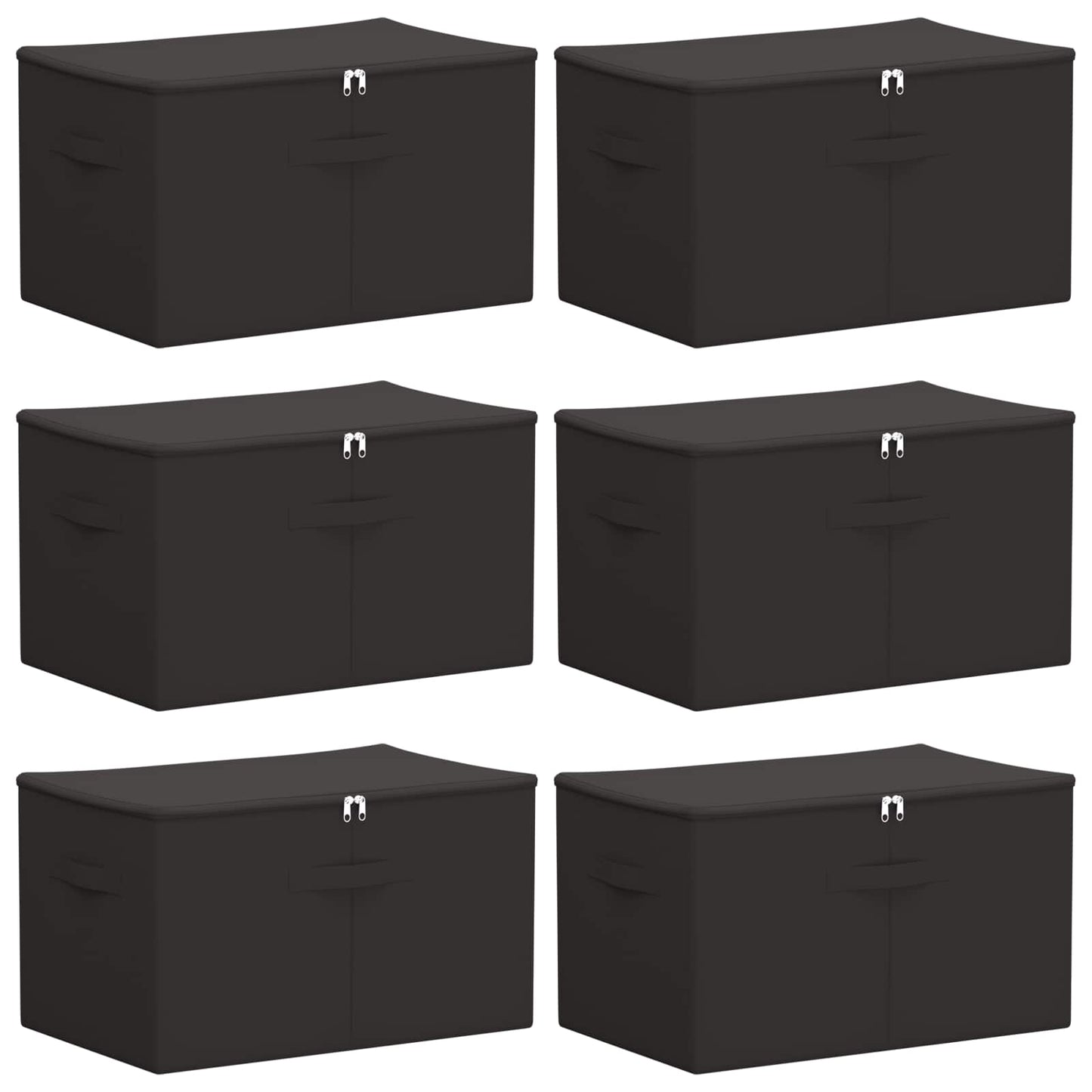 Opbergbox 6 pcs Antracietkleurig 60 x 43 x 35 cm Nonwoven stof is nu te koop bij PeponiXL, paradijselijk wonen!