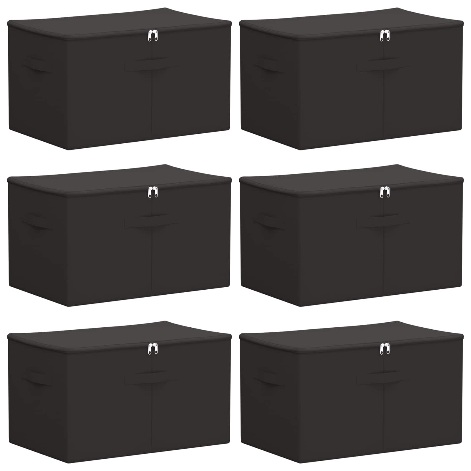 Opbergbox 6 pcs Antracietkleurig 60 x 43 x 35 cm Nonwoven stof is nu te koop bij PeponiXL, paradijselijk wonen!
