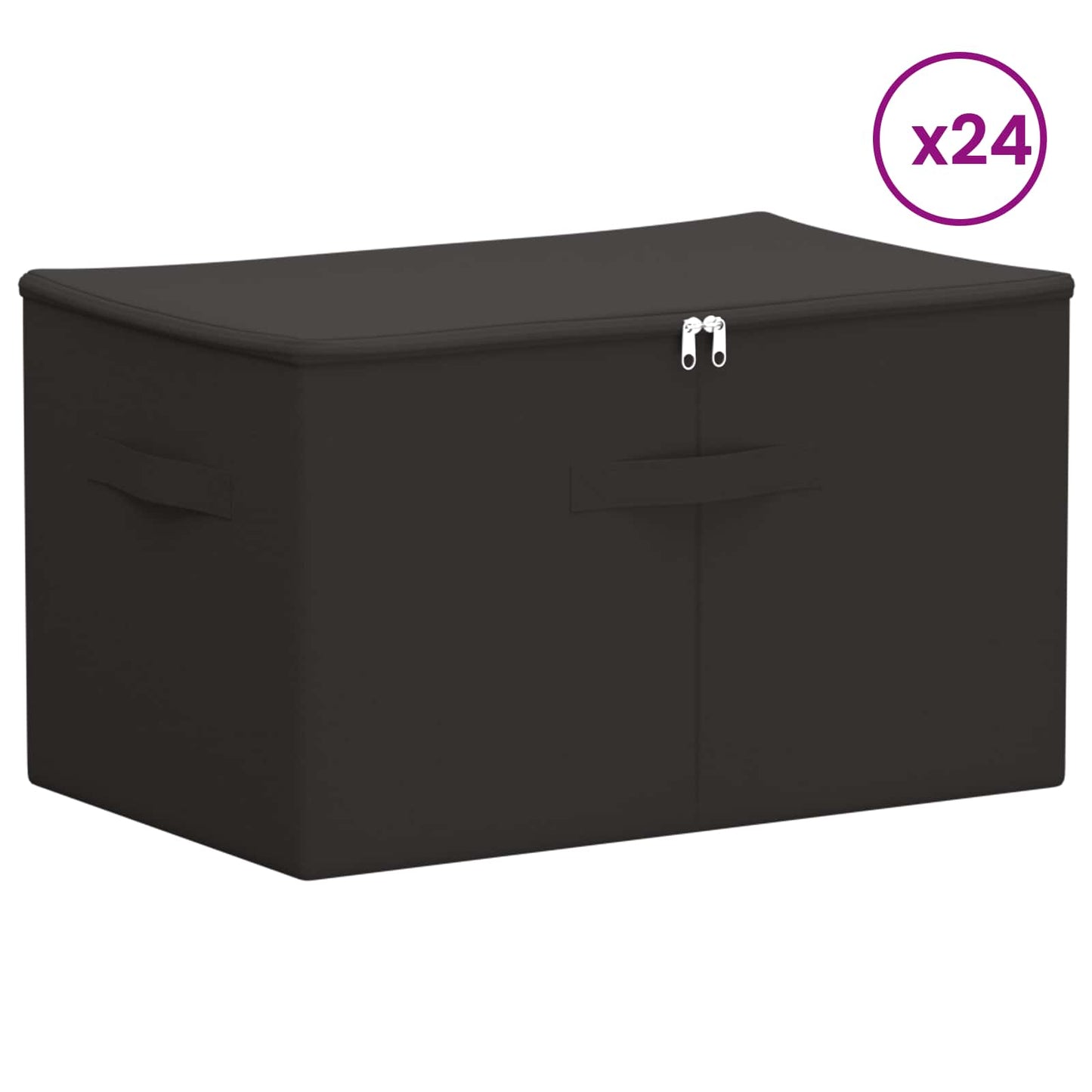 Opbergbox 24 pcs Antracietkleurig 60 x 43 x 35 cm Nonwoven stof is nu te koop bij PeponiXL, paradijselijk wonen!